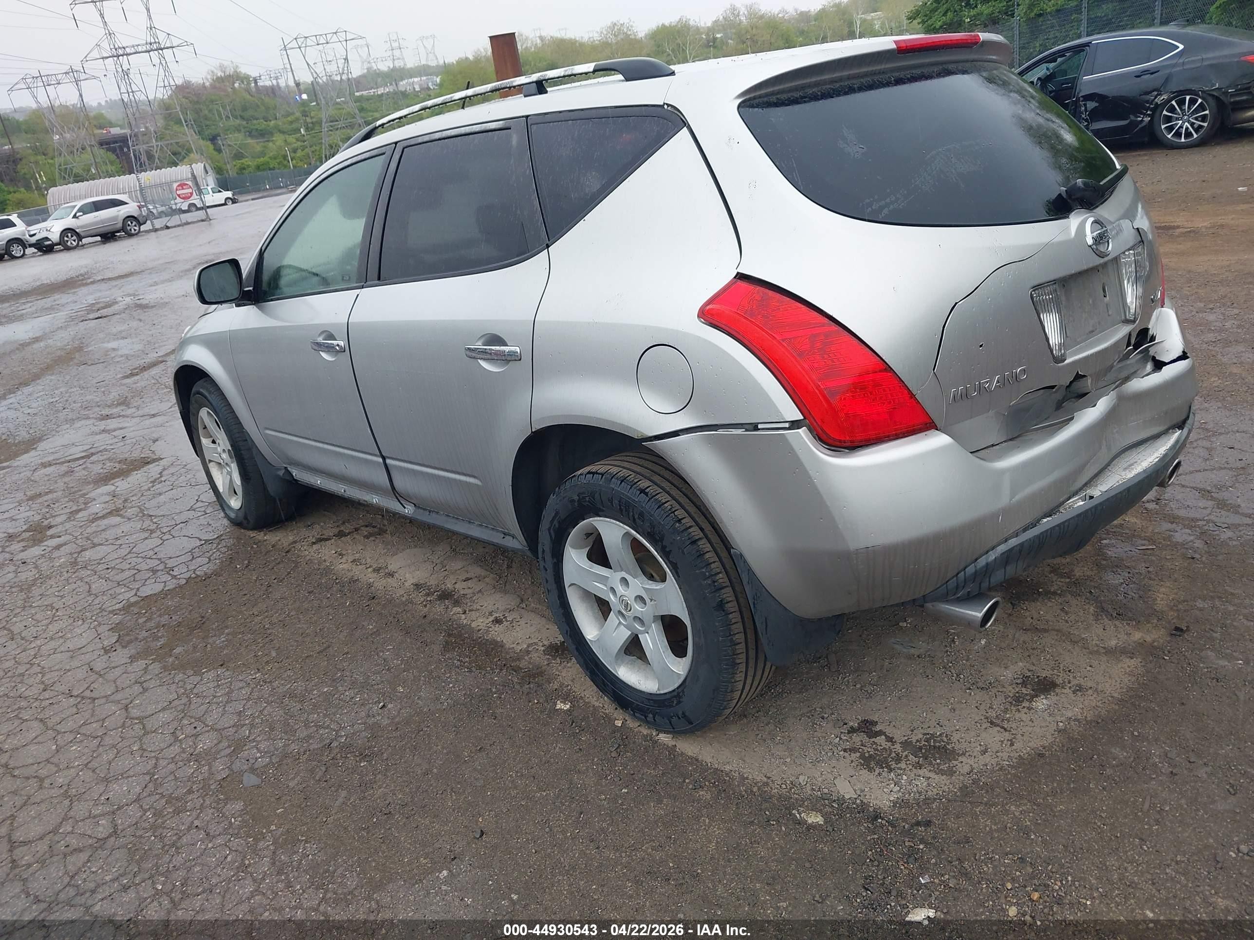 2003 Nissan Murano Sl Серебряный vin: JN8AZ08W03W217525