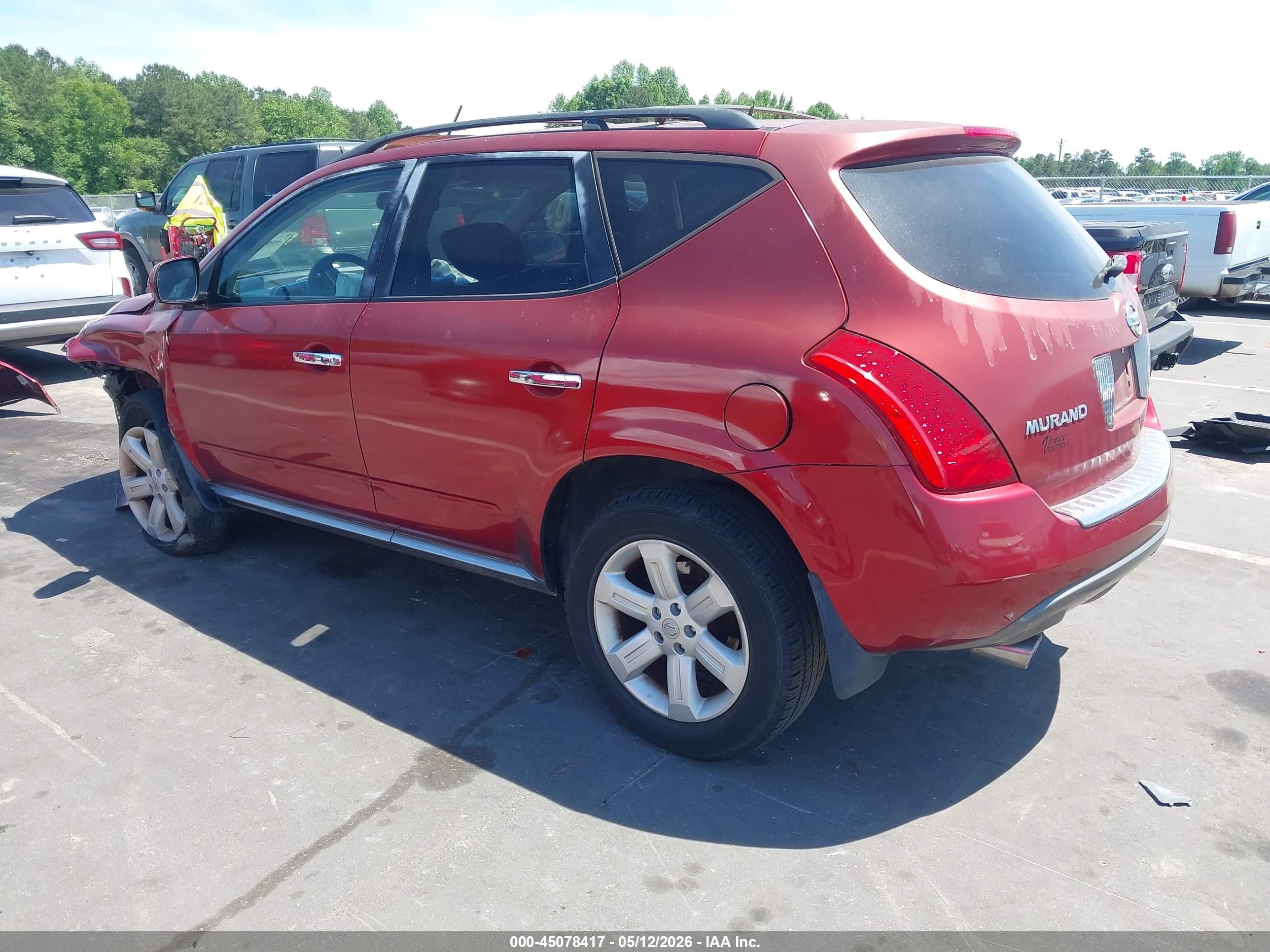 2006 Nissan Murano Sl Red vin: JN8AZ08W26W523212