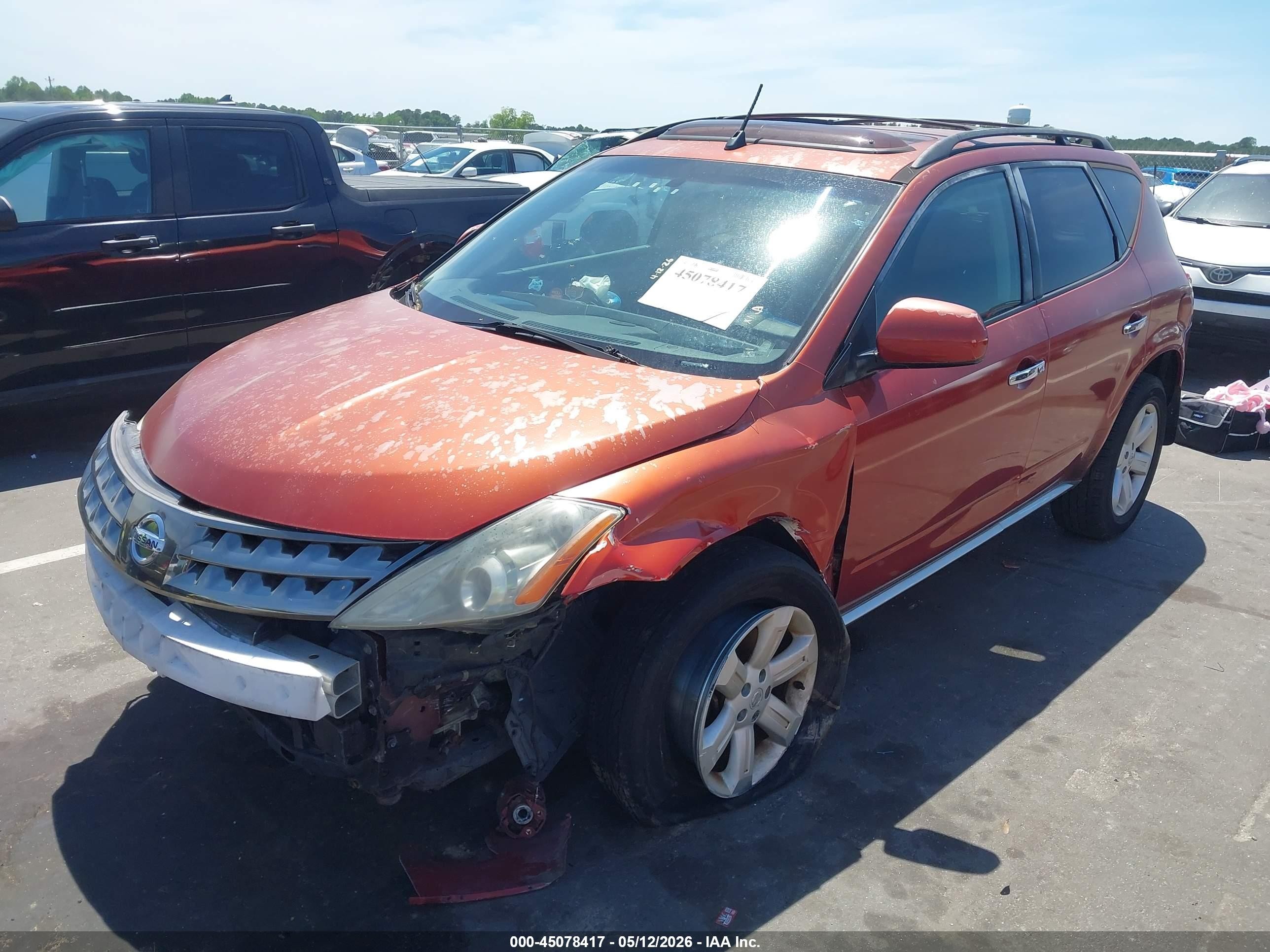 2006 Nissan Murano Sl Red vin: JN8AZ08W26W523212