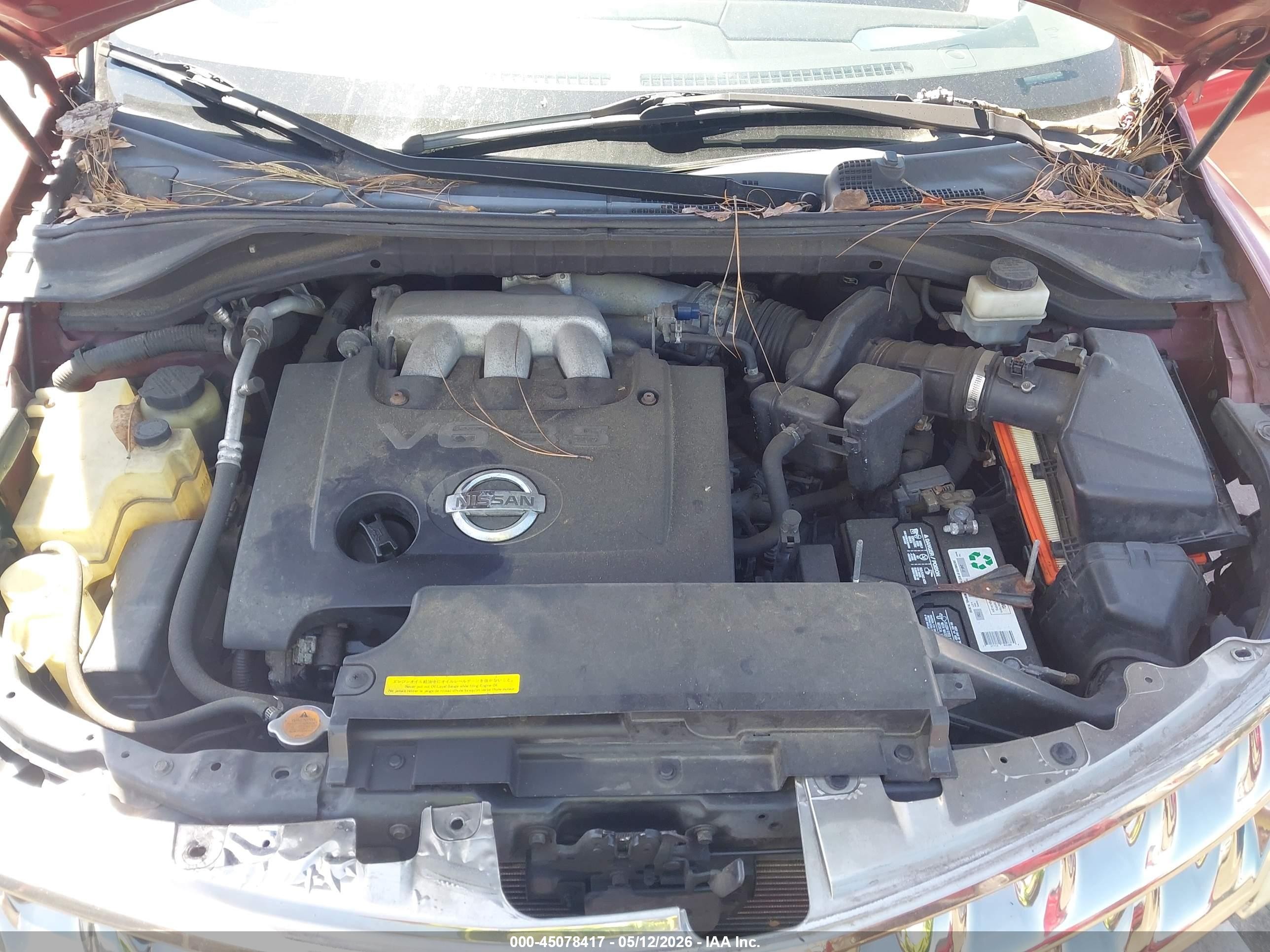 2006 Nissan Murano Sl Red vin: JN8AZ08W26W523212