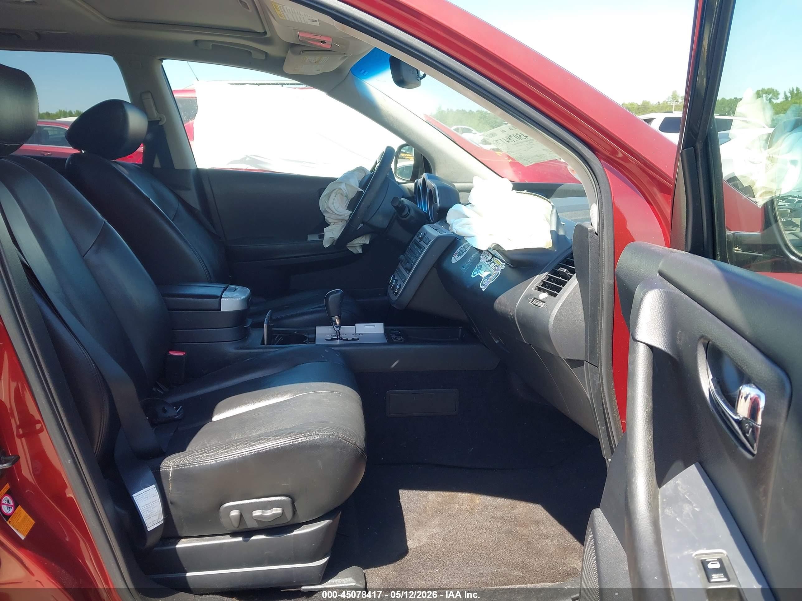 2006 Nissan Murano Sl Red vin: JN8AZ08W26W523212