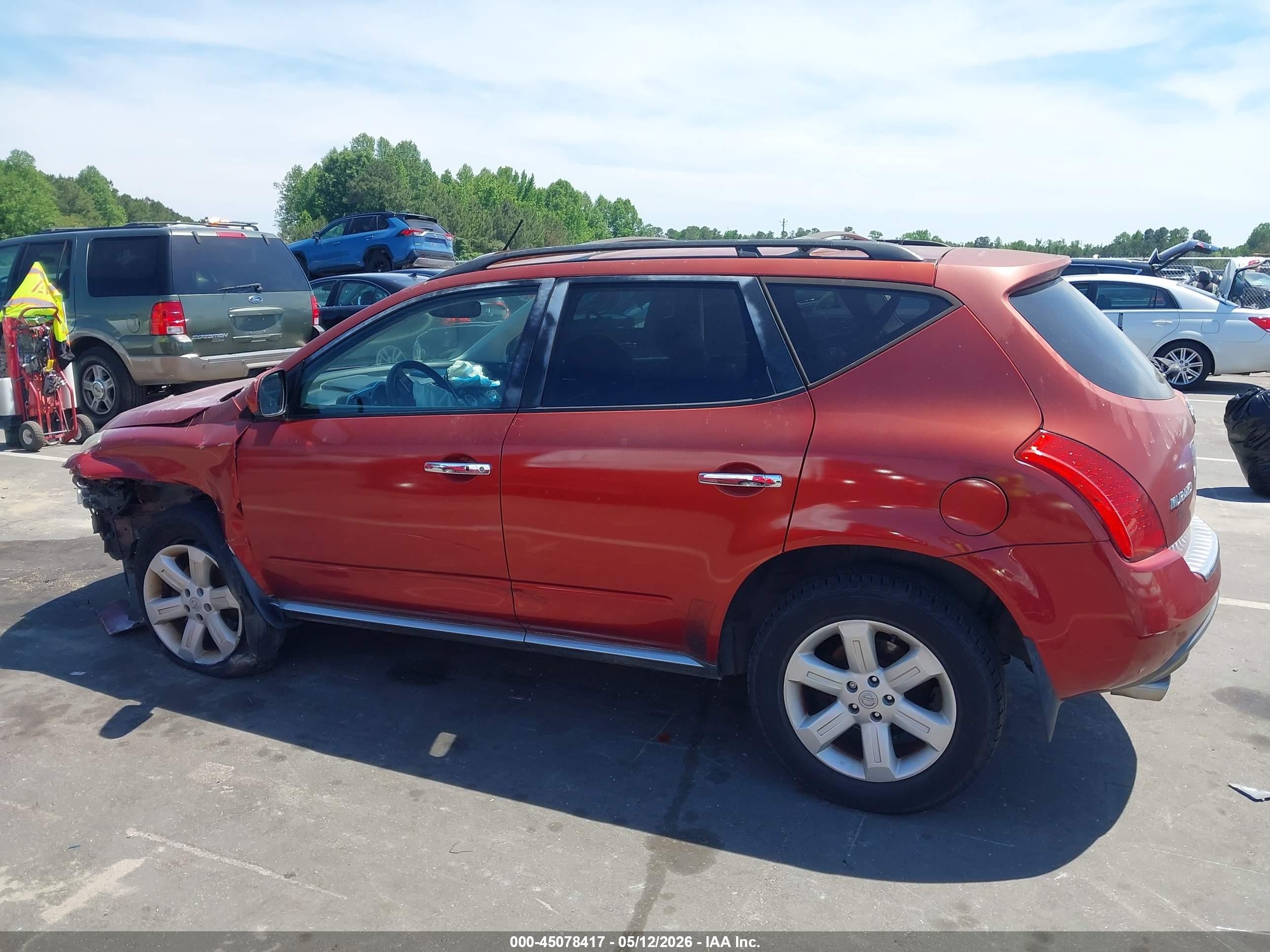 2006 Nissan Murano Sl Red vin: JN8AZ08W26W523212