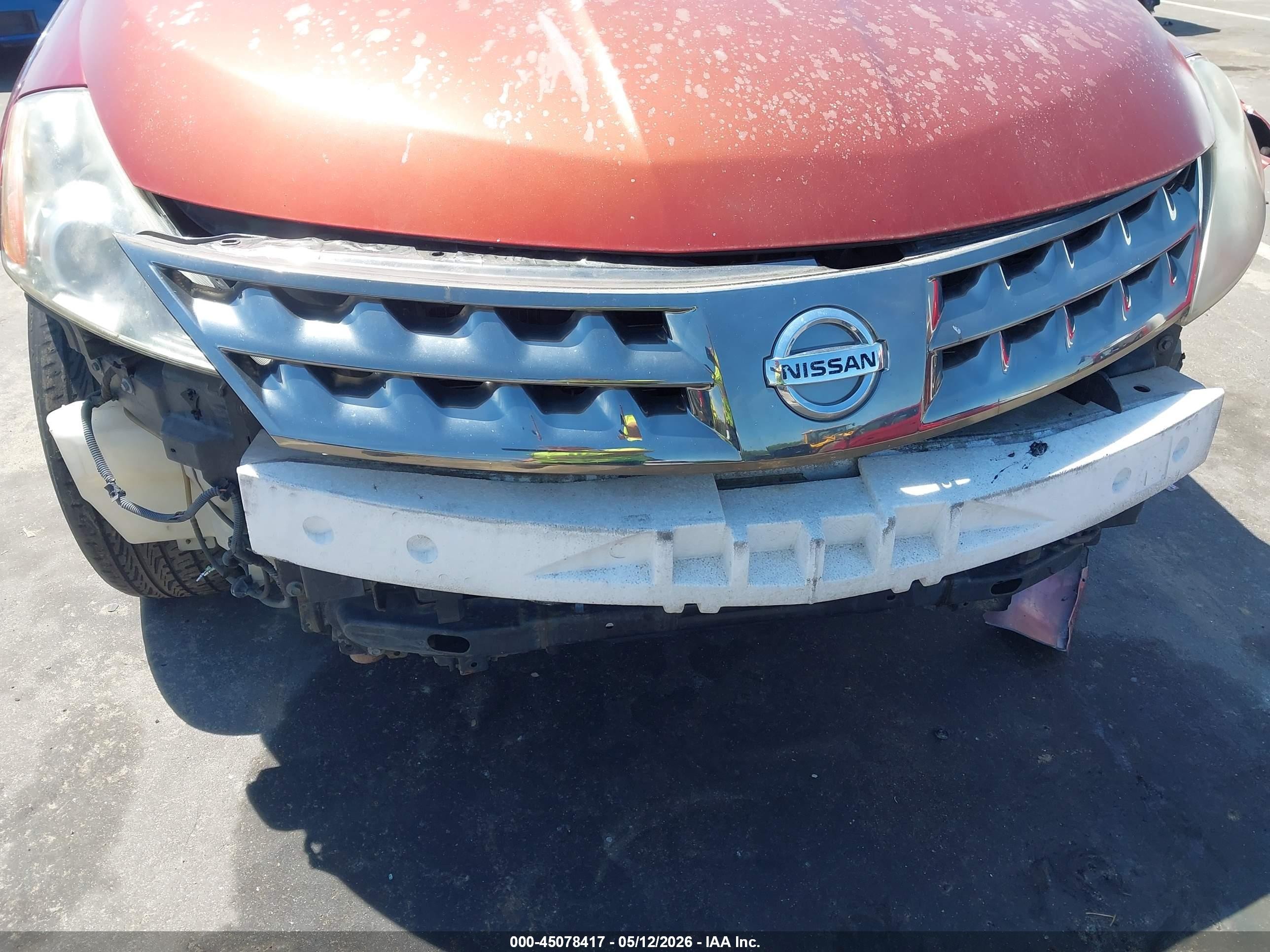 2006 Nissan Murano Sl Red vin: JN8AZ08W26W523212