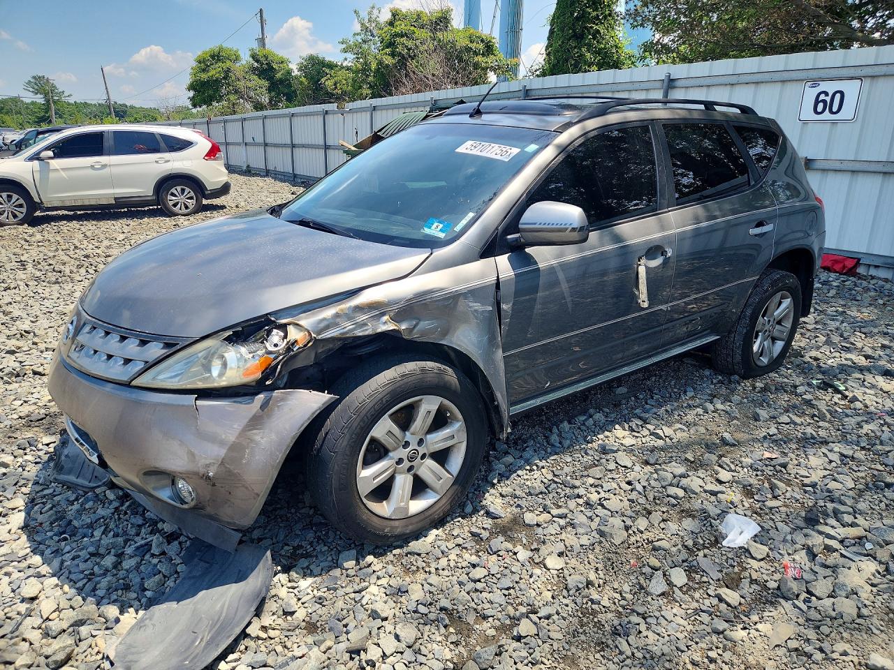 2007 Nissan Murano S Gray vin: JN8AZ08W27W616670