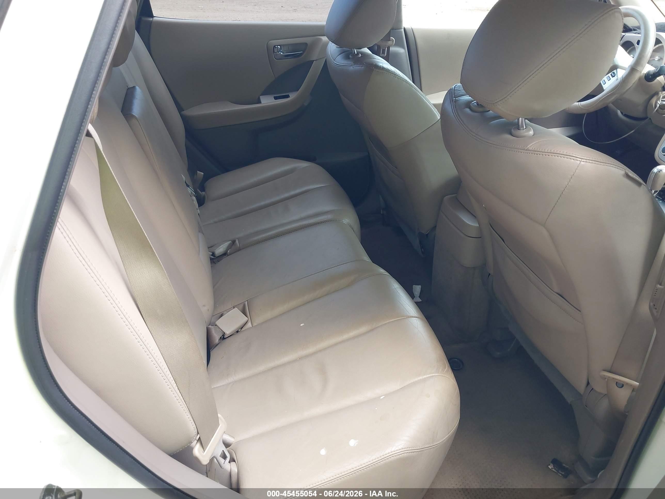 2007 Nissan Murano Sl White vin: JN8AZ08W27W618029