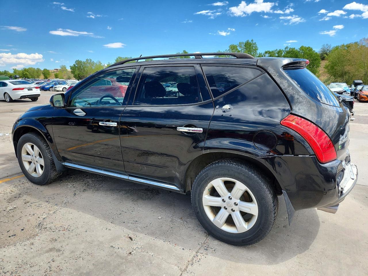 2007 Nissan Murano S Black vin: JN8AZ08W27W667828