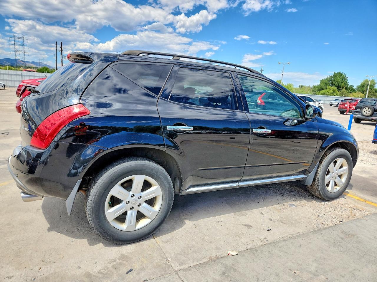 2007 Nissan Murano S Black vin: JN8AZ08W27W667828