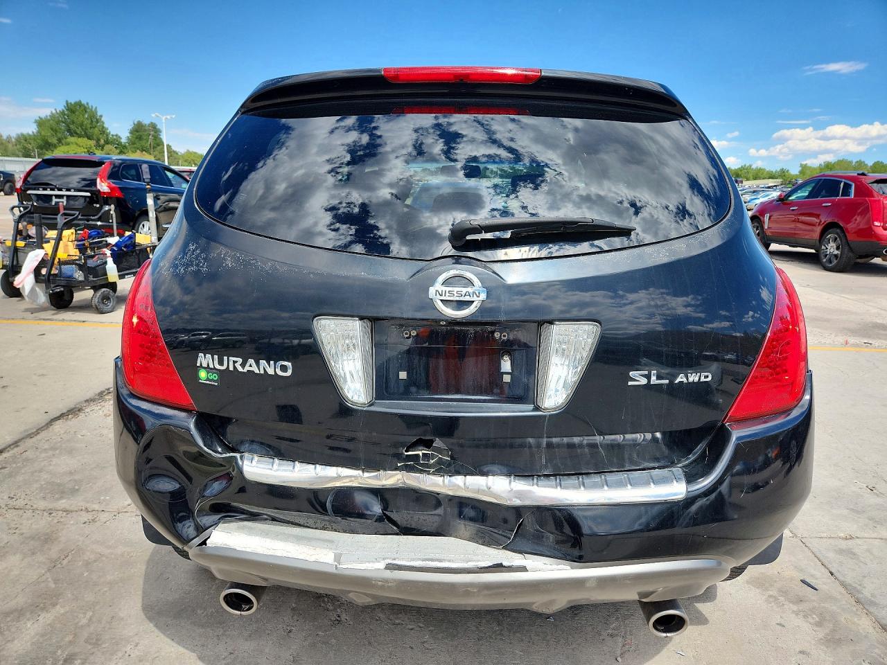 2007 Nissan Murano S Black vin: JN8AZ08W27W667828