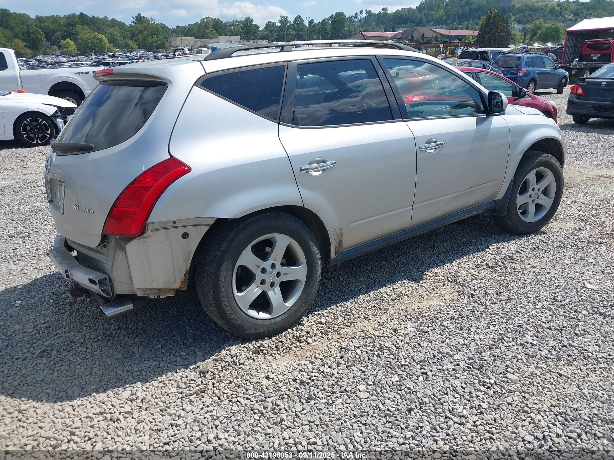 2003 Nissan Murano Sl/se Серебряный vin: JN8AZ08W33W216742