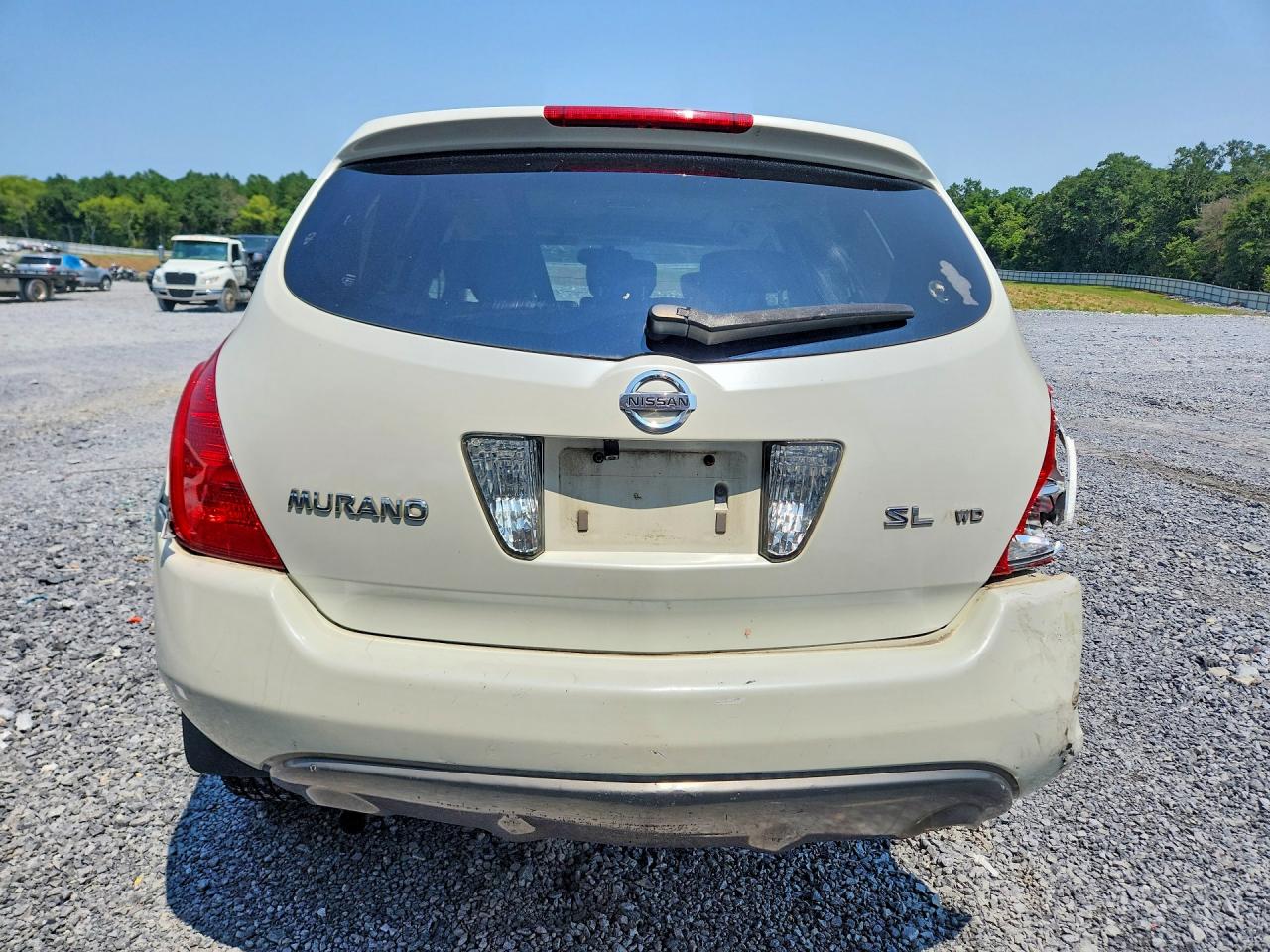 2003 Nissan Murano Sl White vin: JN8AZ08W33W237218