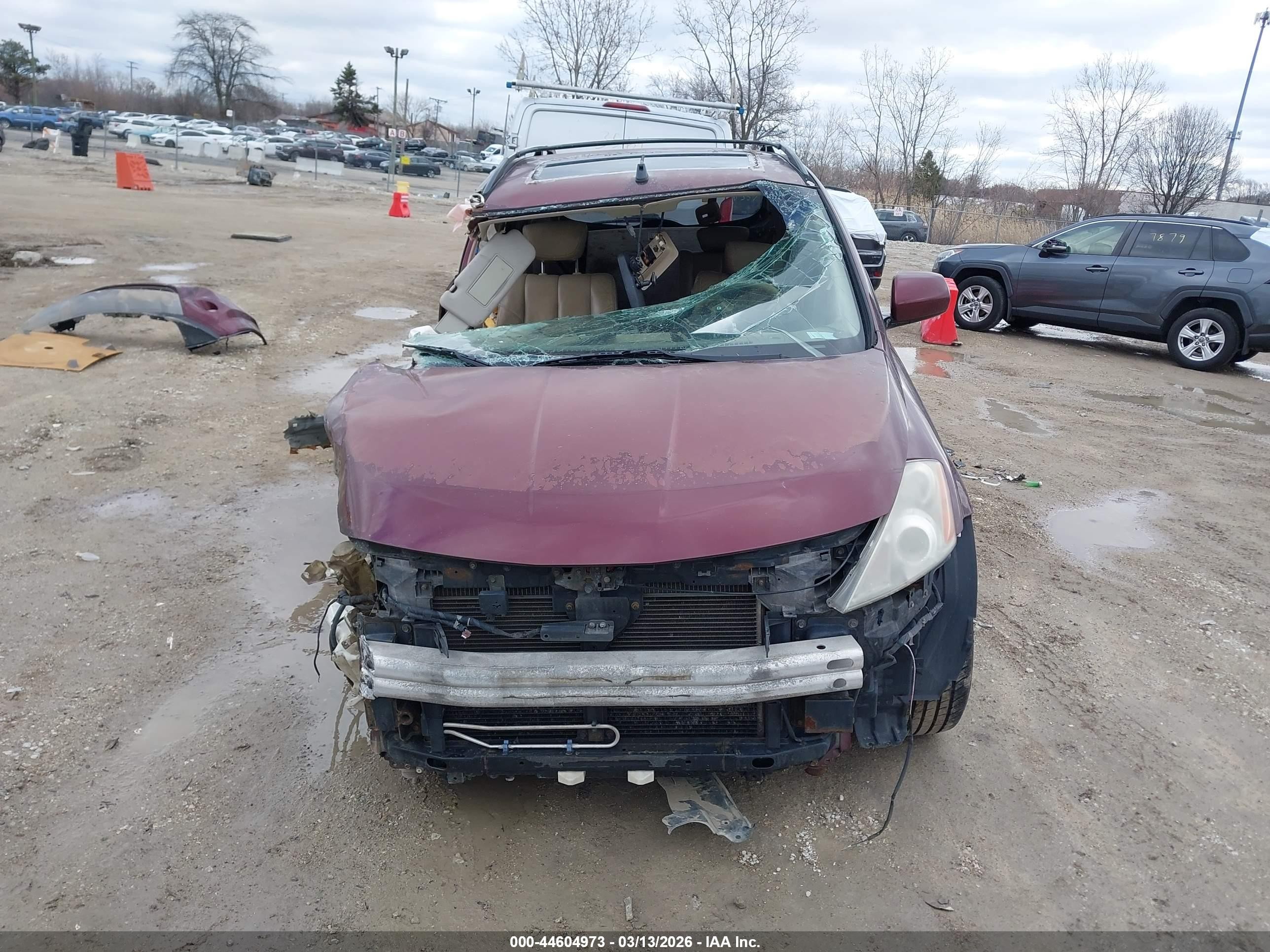 2005 Nissan Murano Sl Burgundy vin: JN8AZ08W35W410920