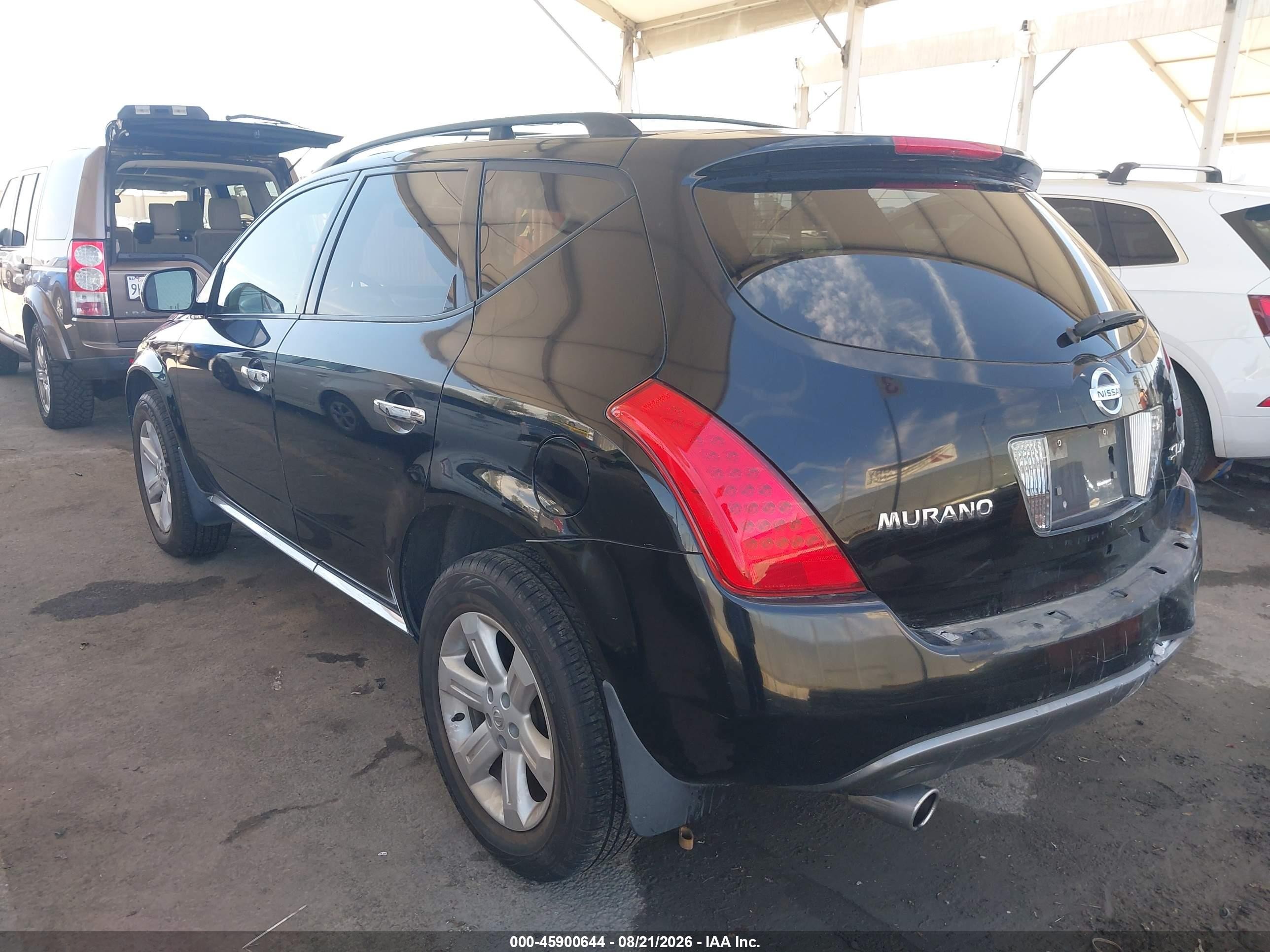 2007 Nissan Murano Sl Black vin: JN8AZ08W37W654473