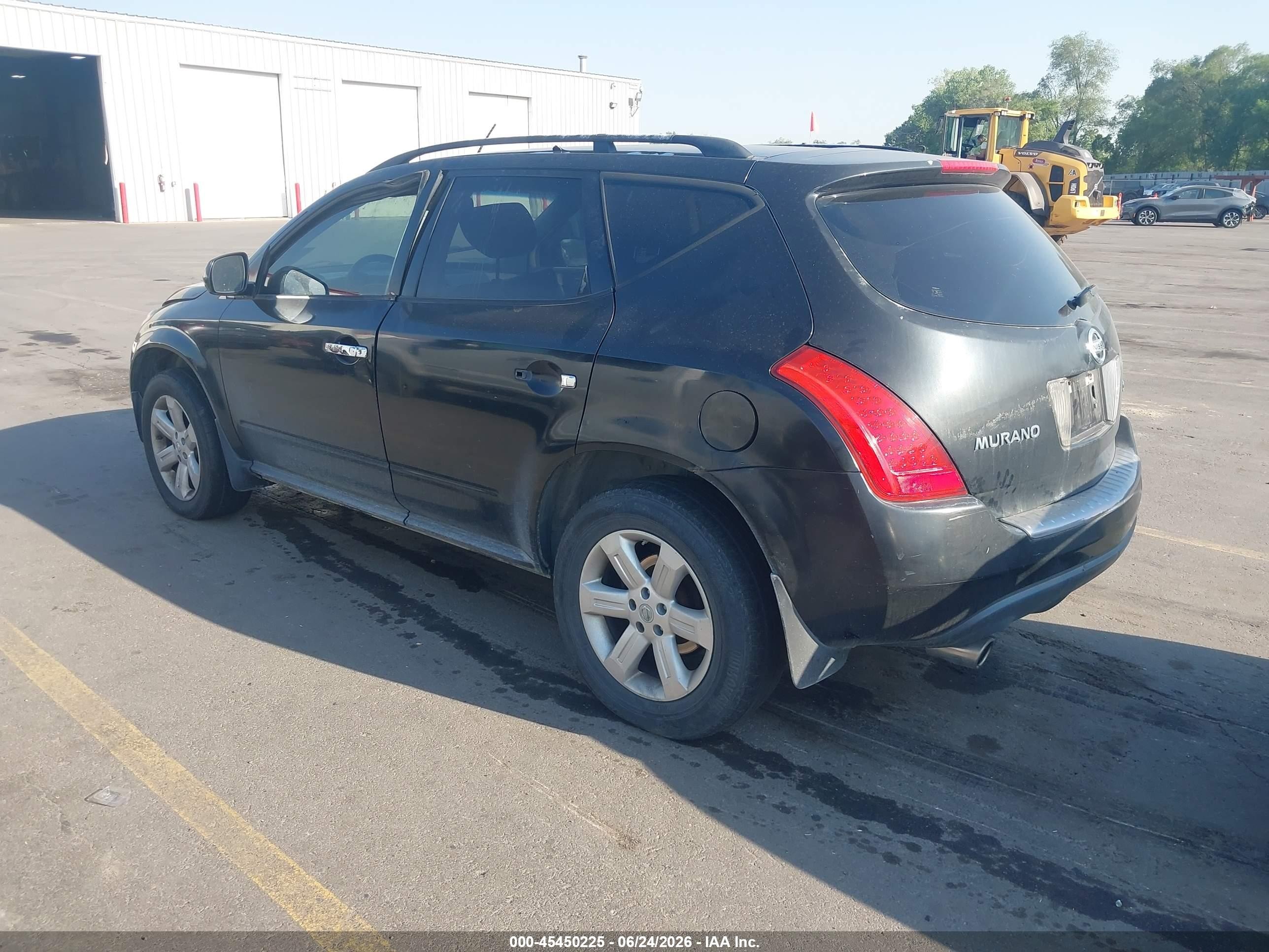 2007 Nissan Murano S Black vin: JN8AZ08W47W633261