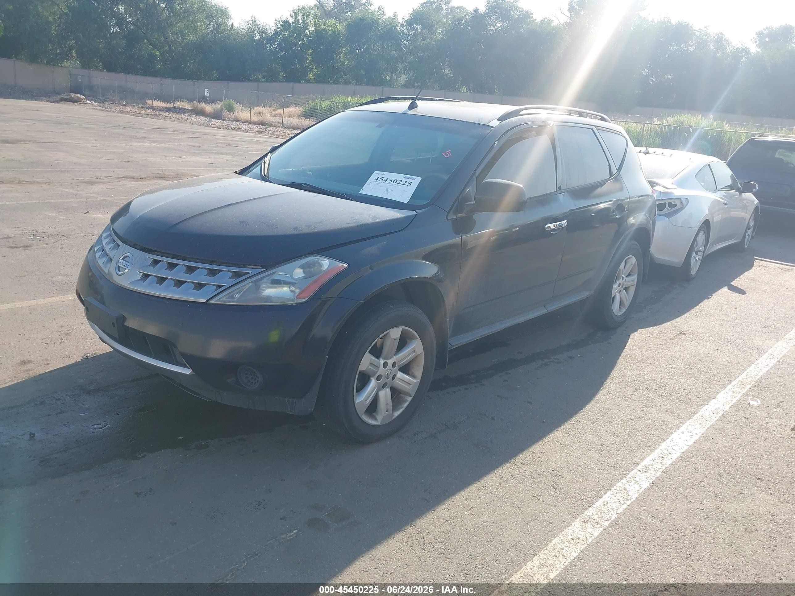 2007 Nissan Murano S Black vin: JN8AZ08W47W633261