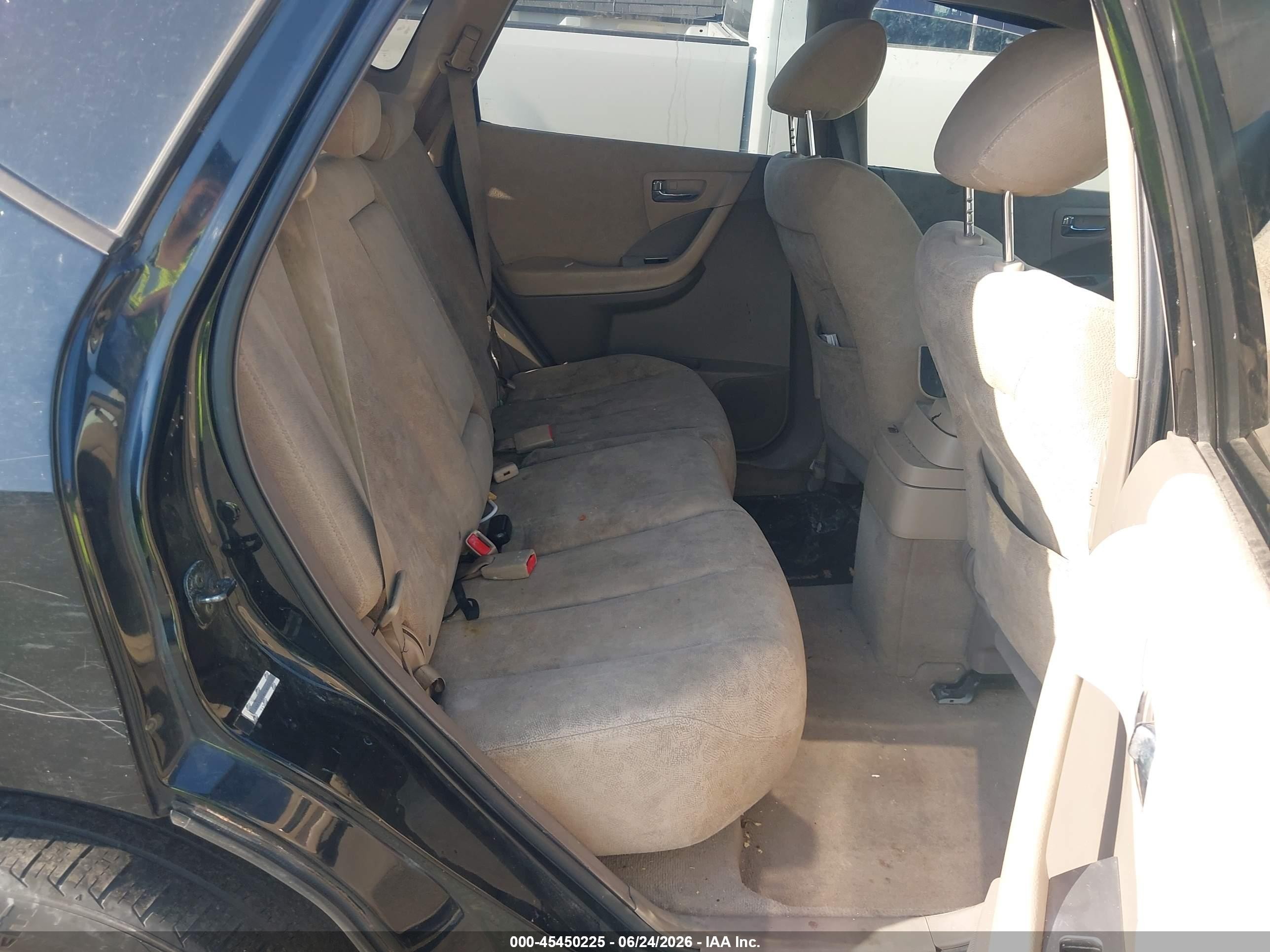 2007 Nissan Murano S Black vin: JN8AZ08W47W633261