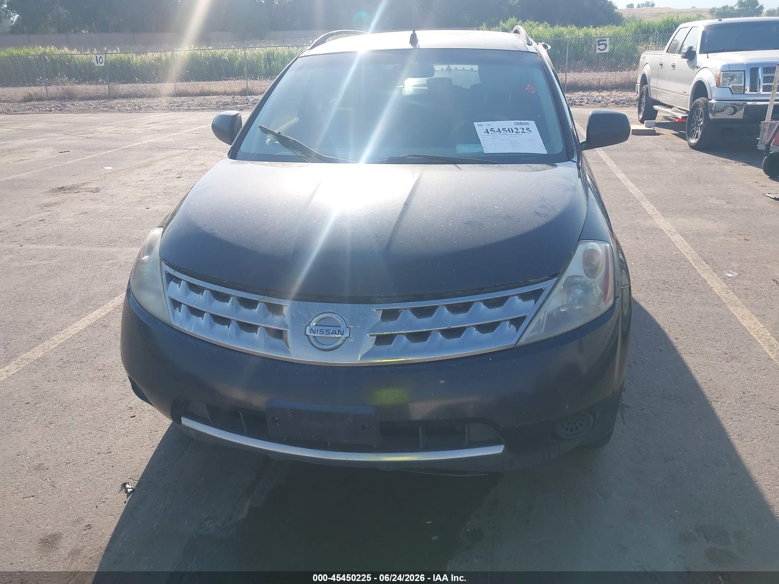 2007 Nissan Murano S Black vin: JN8AZ08W47W633261