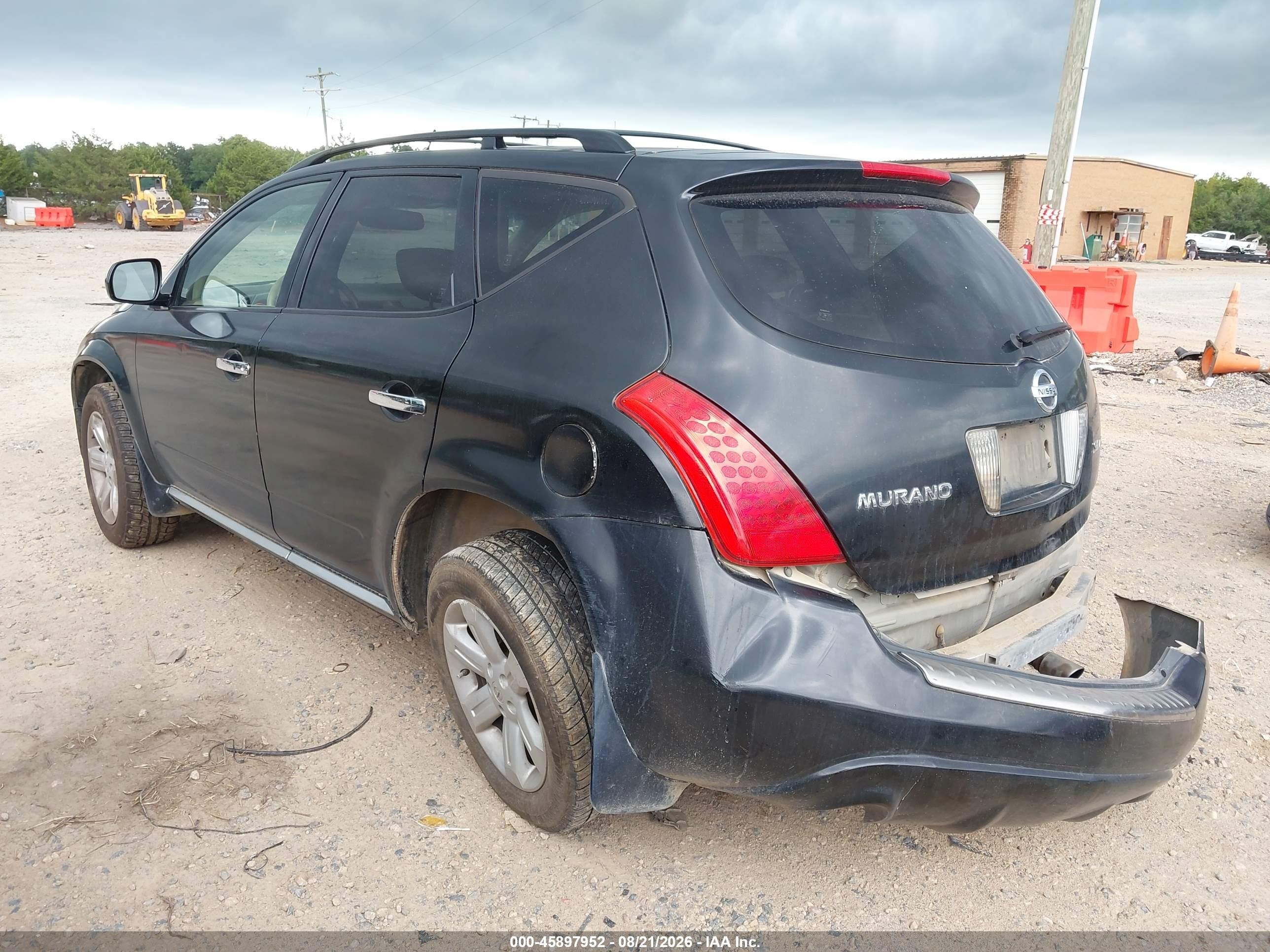 2007 Nissan Murano Sl Black vin: JN8AZ08W57W627775