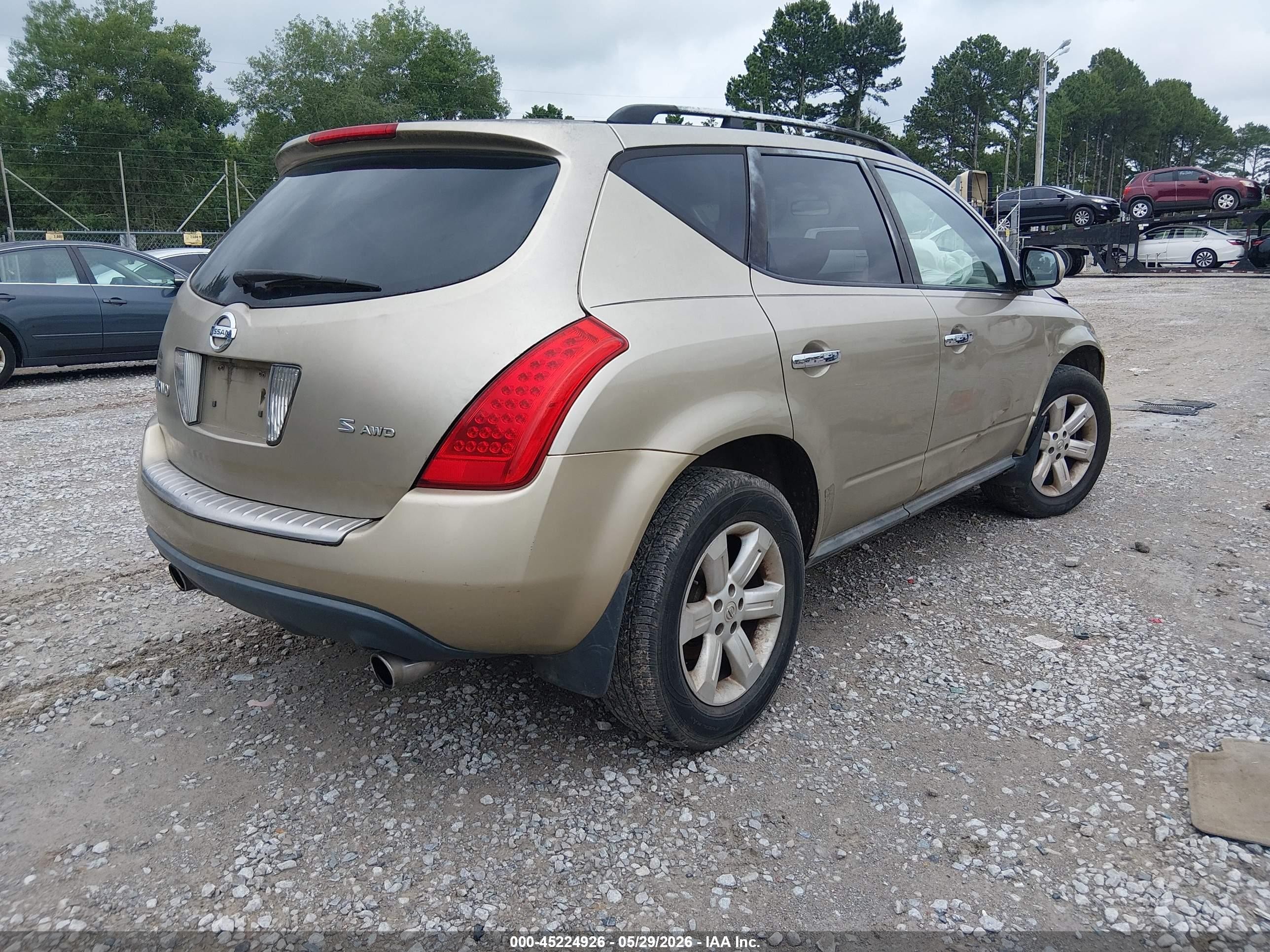 2007 Nissan Murano S Gold vin: JN8AZ08W57W629249