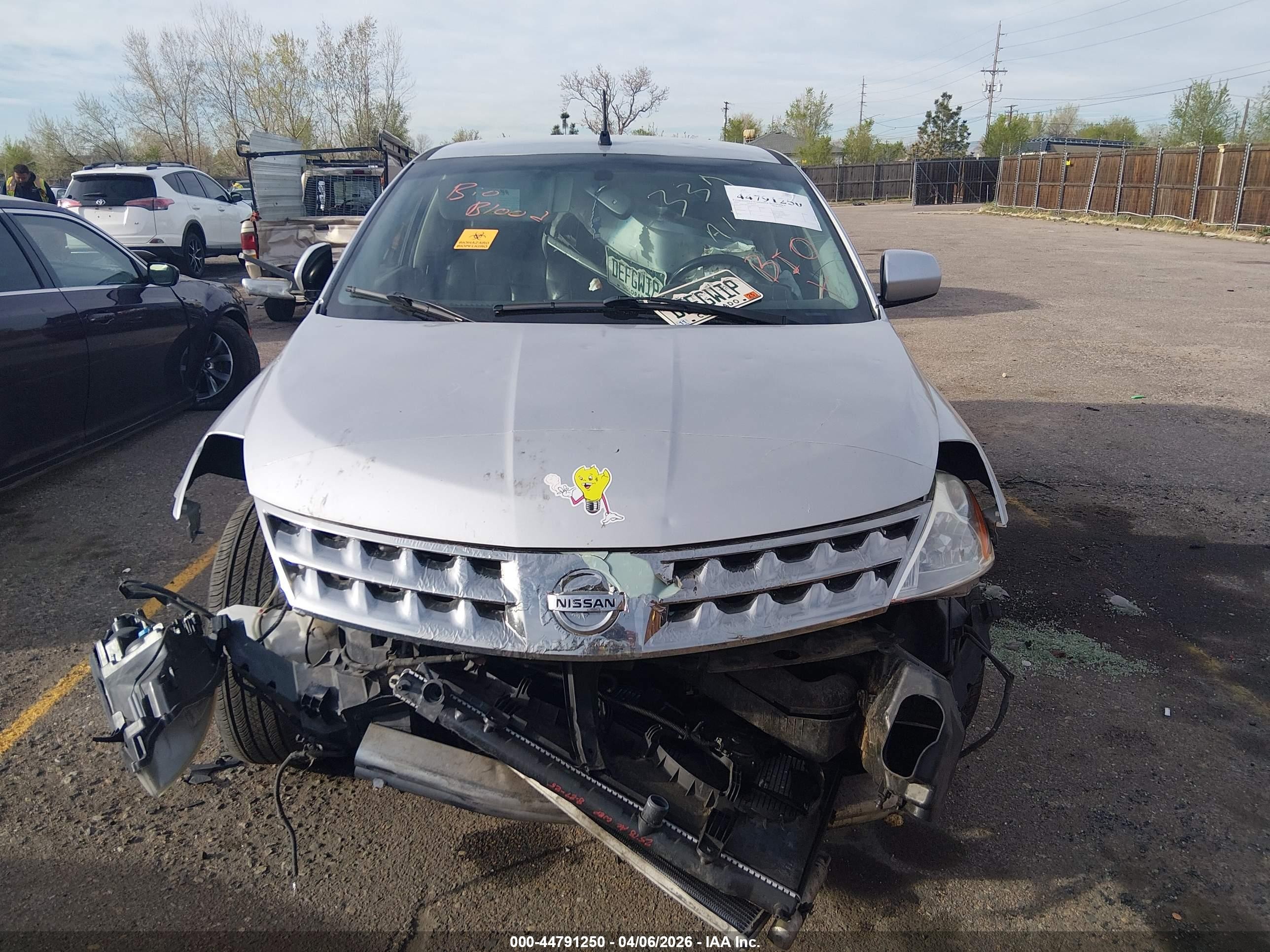 2007 Nissan Murano Sl Серебряный vin: JN8AZ08W57W667337
