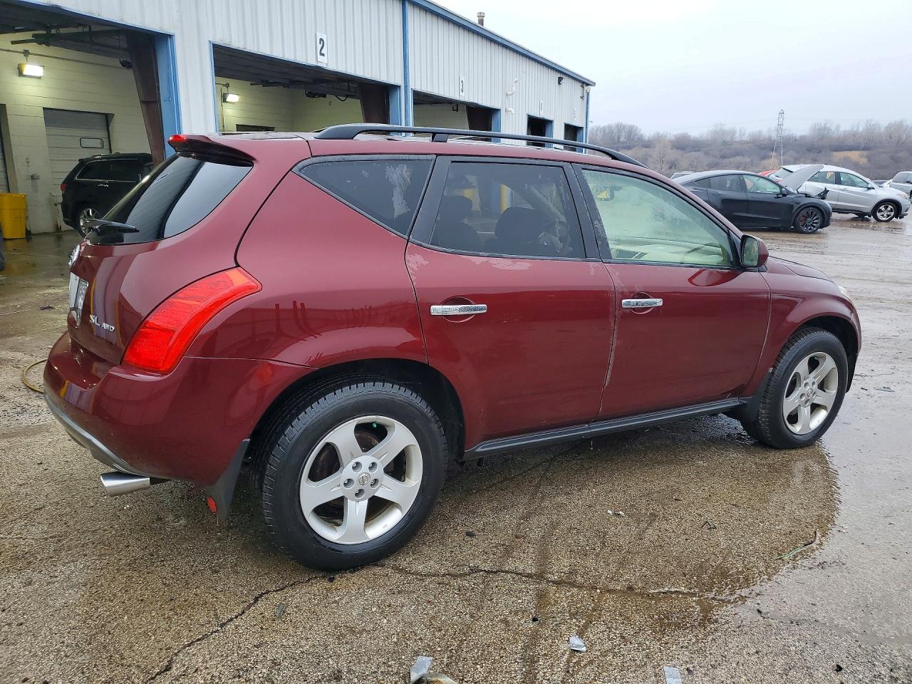 2005 Nissan Murano S Бордовый vin: JN8AZ08W75W400309