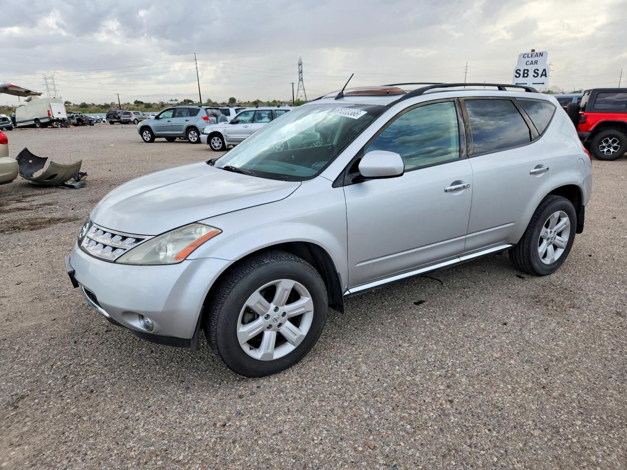 2006 Nissan Murano S Silver vin: JN8AZ08W76W528017