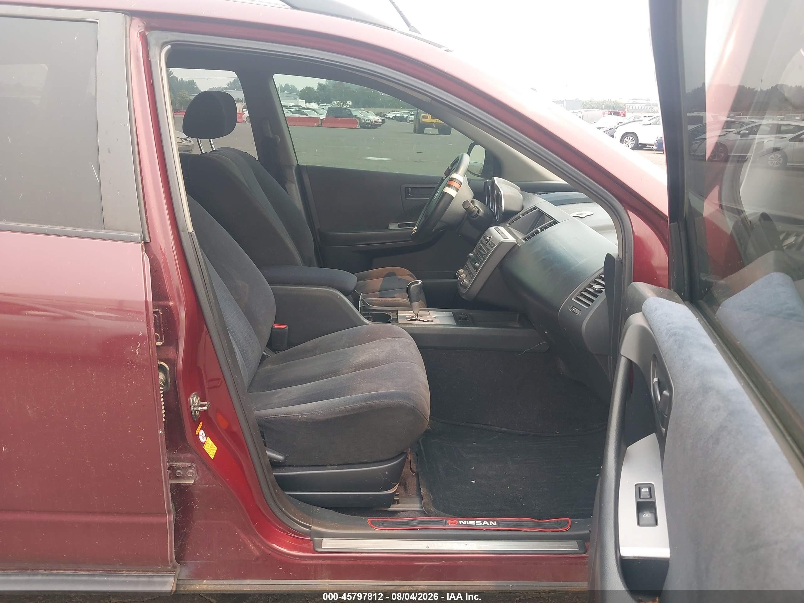 2005 Nissan Murano S Maroon vin: JN8AZ08W85W408046