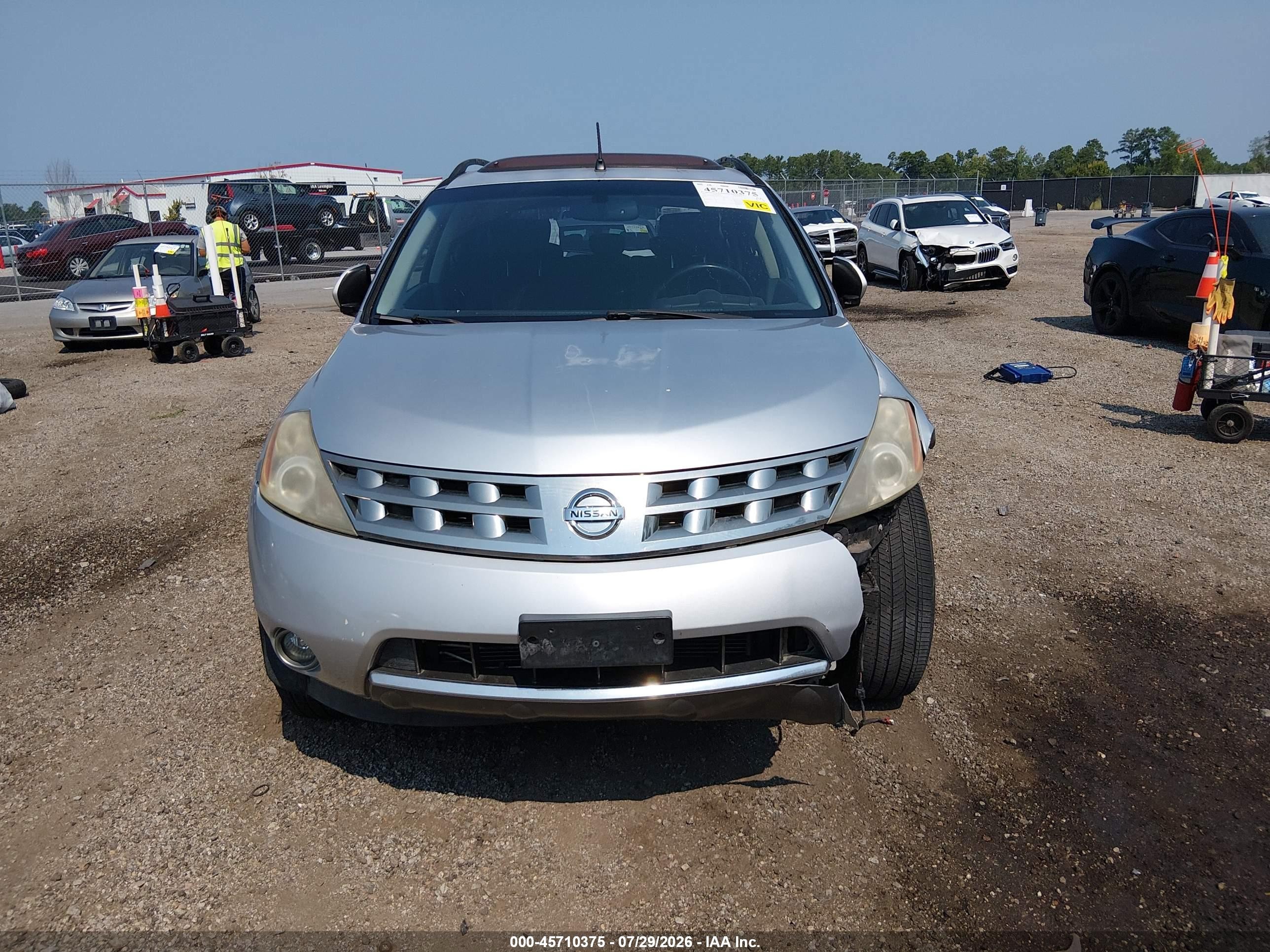 2007 Nissan Murano Sl Silver vin: JN8AZ08W87W655277