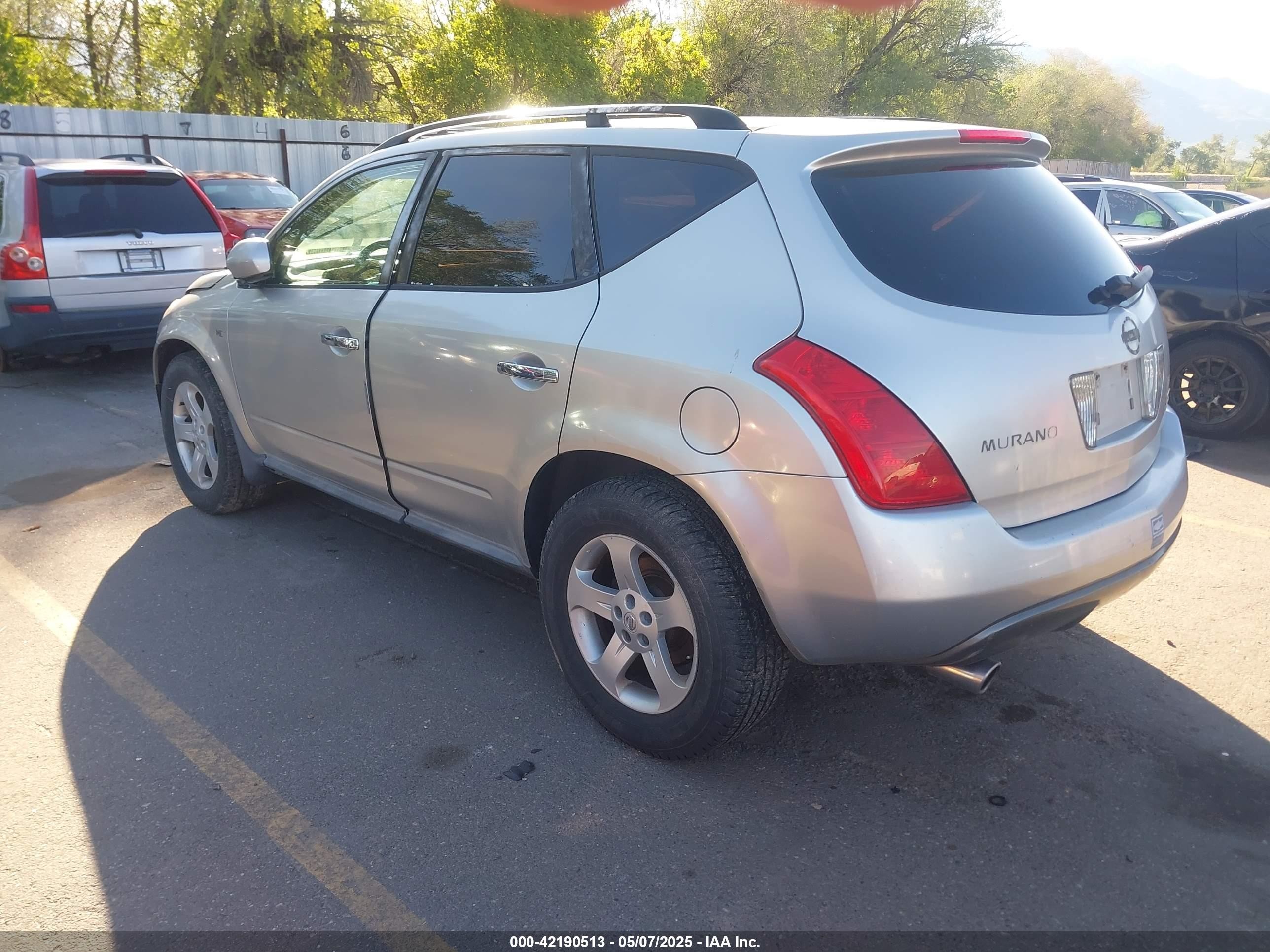 2003 Nissan Murano Sl Серебряный vin: JN8AZ08WX3W204829