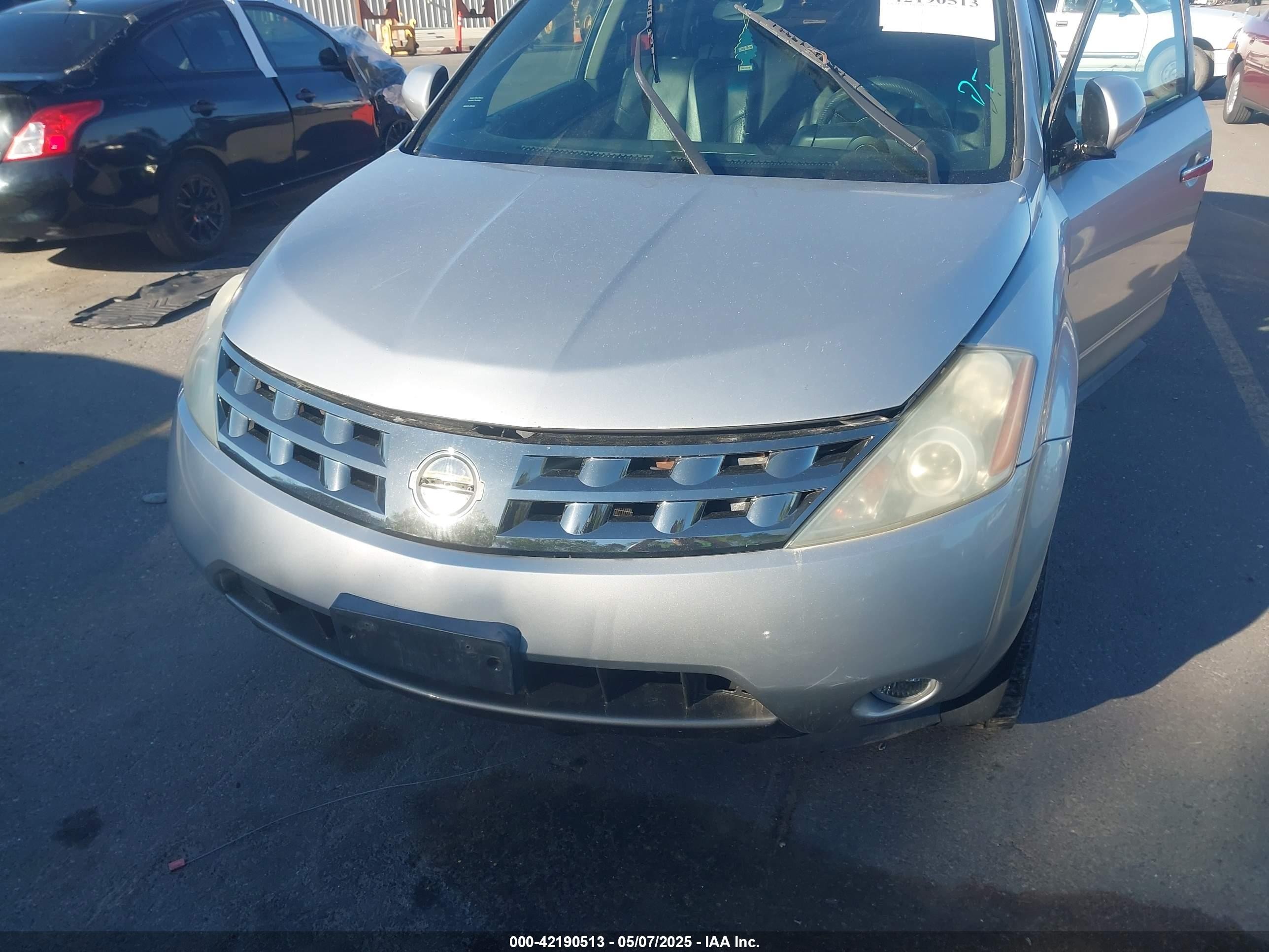2003 Nissan Murano Sl Серебряный vin: JN8AZ08WX3W204829
