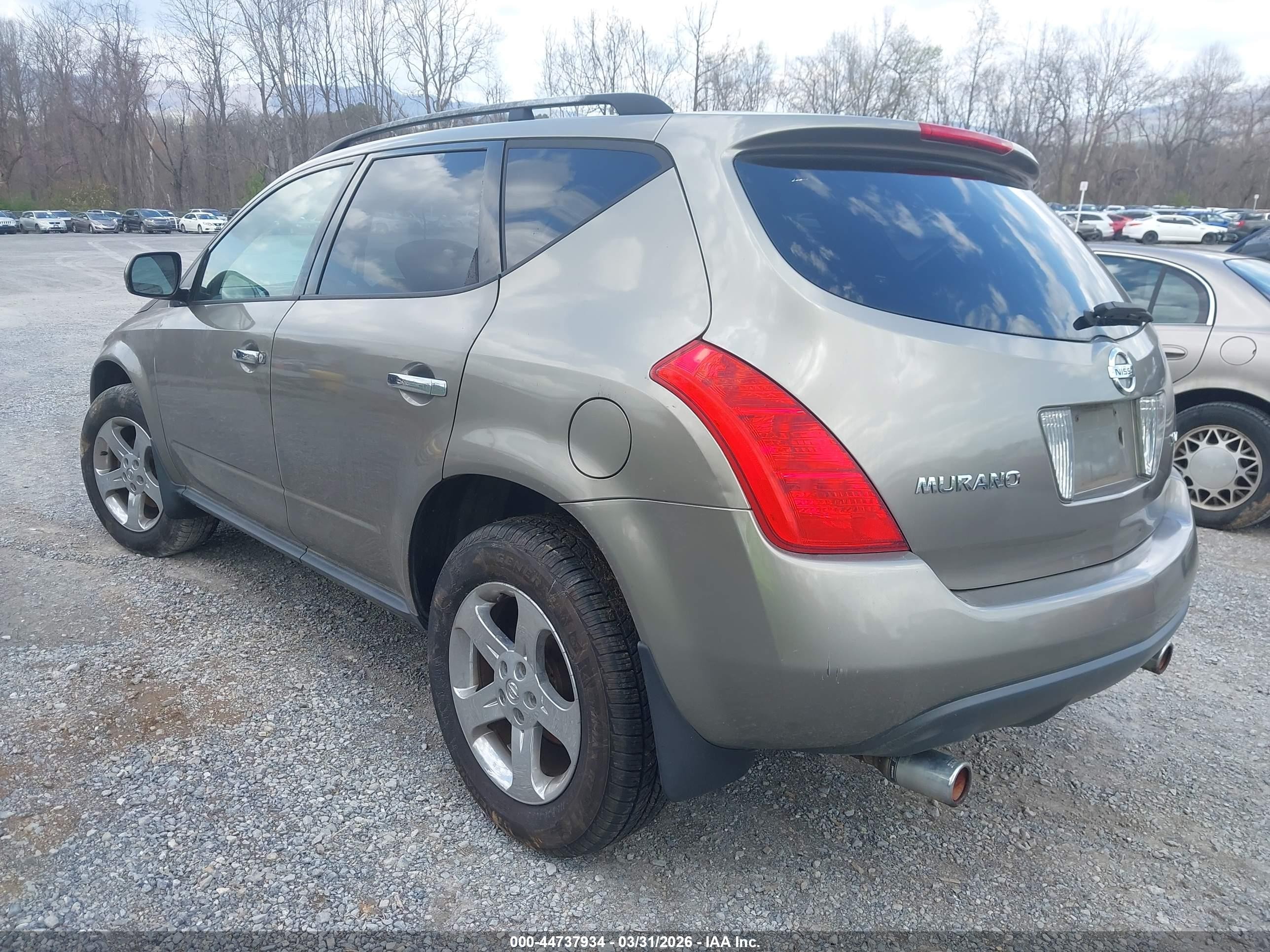 2004 Nissan Murano Sl Gold vin: JN8AZ08WX4W303877