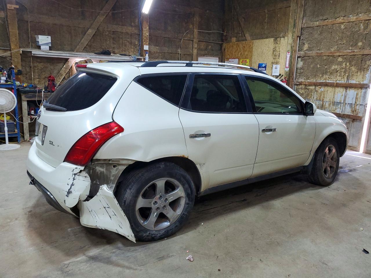 2004 Nissan Murano Sl White vin: JN8AZ08WX4W304110