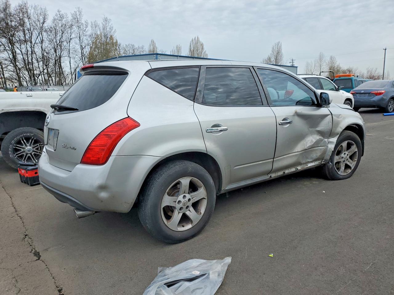 2005 Nissan Murano S Silver vin: JN8AZ08WX5W433790