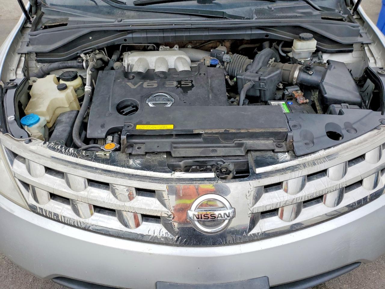2005 Nissan Murano S Silver vin: JN8AZ08WX5W433790