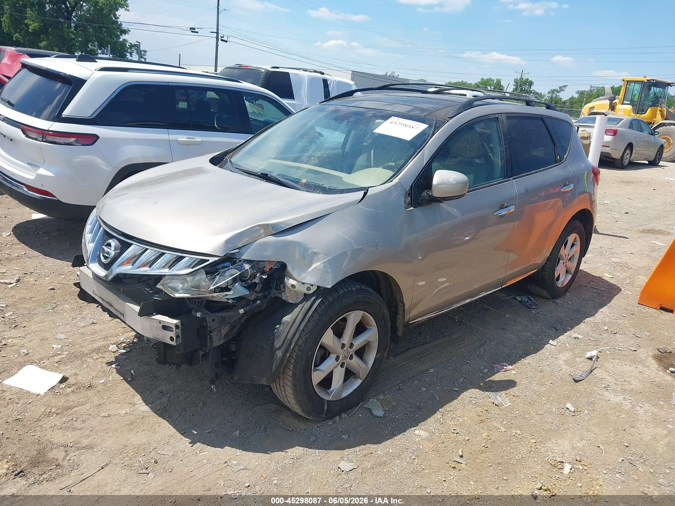 2009 Nissan Murano Sl Золотой vin: JN8AZ18U19W024149