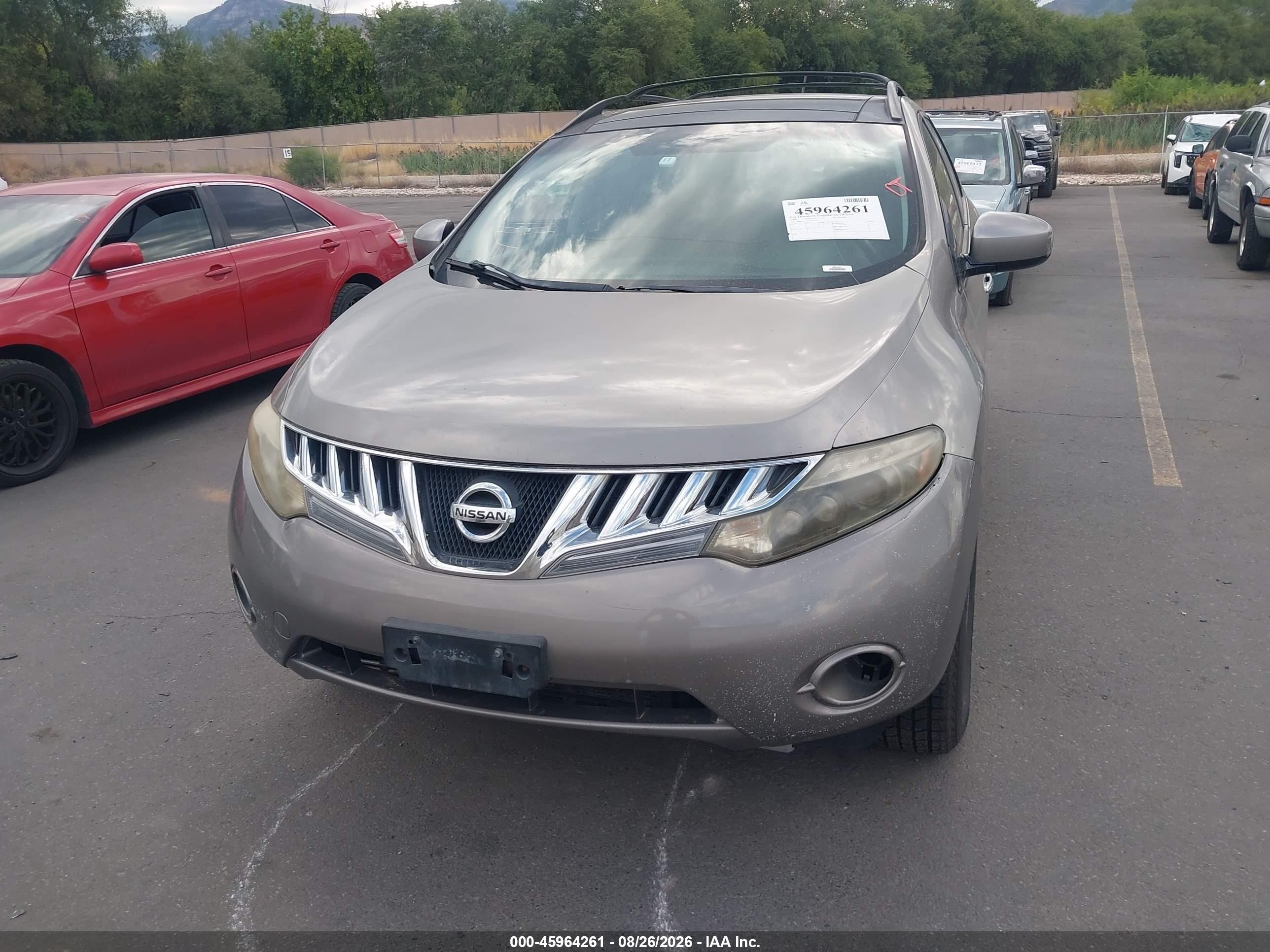 2009 Nissan Murano Sl Серый vin: JN8AZ18U39W002332
