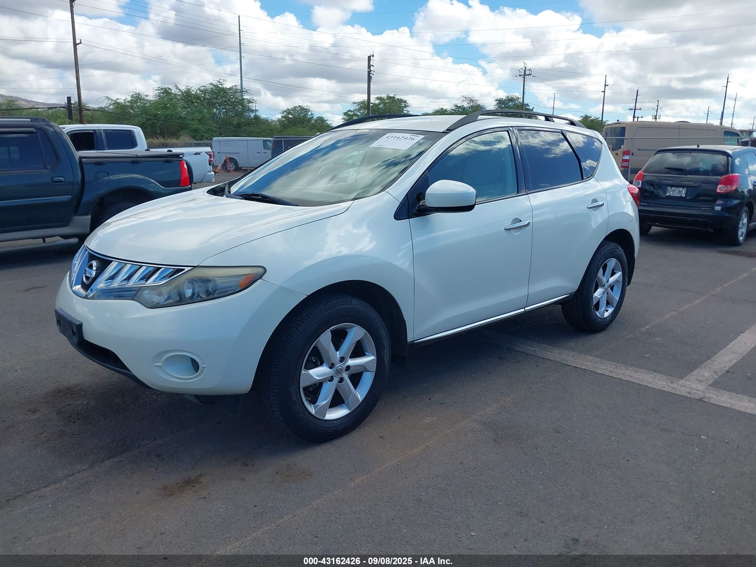 2009 Nissan Murano S Белый vin: JN8AZ18U39W009801