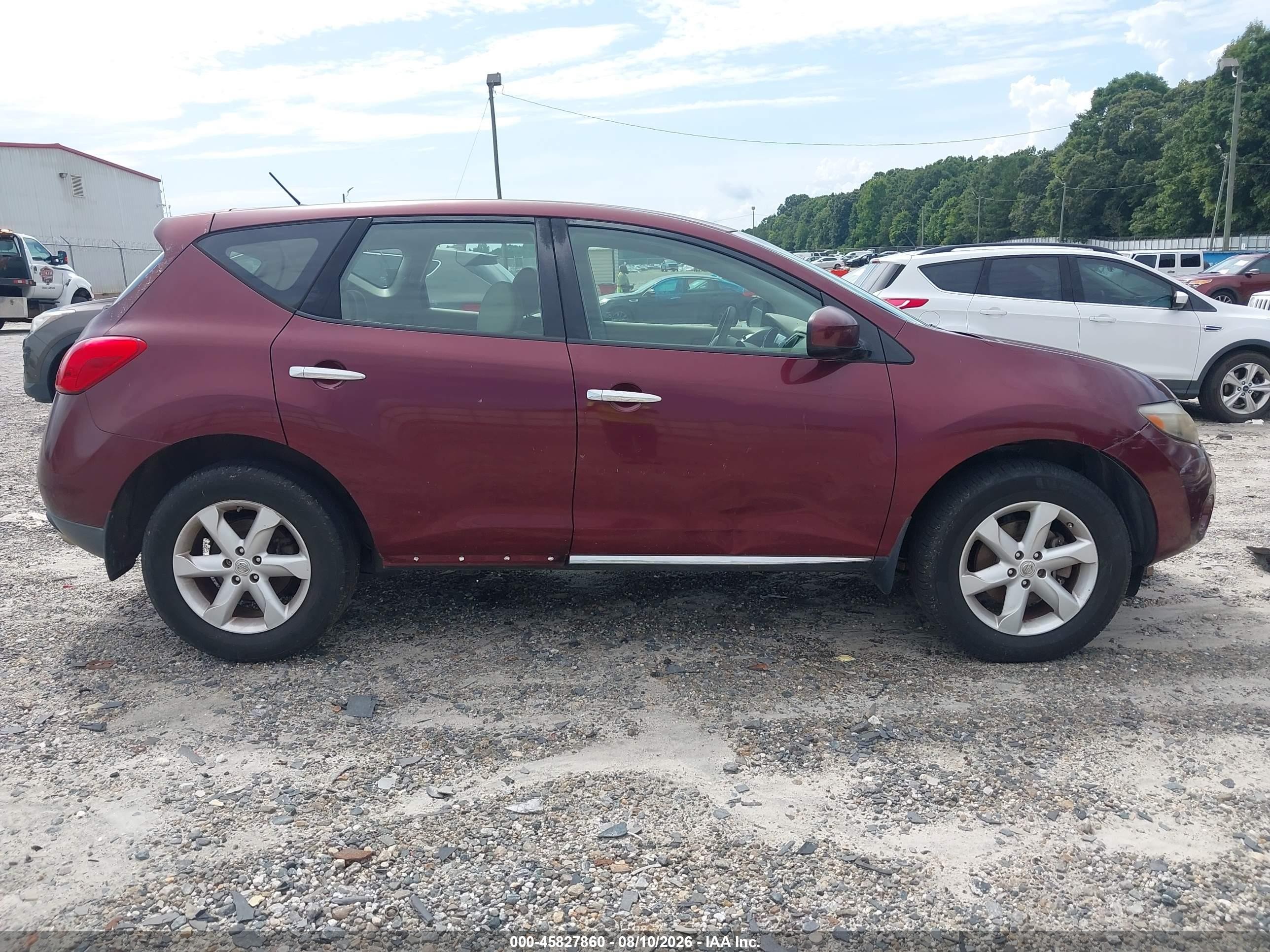 2009 Nissan Murano S Burgundy vin: JN8AZ18U49W018930
