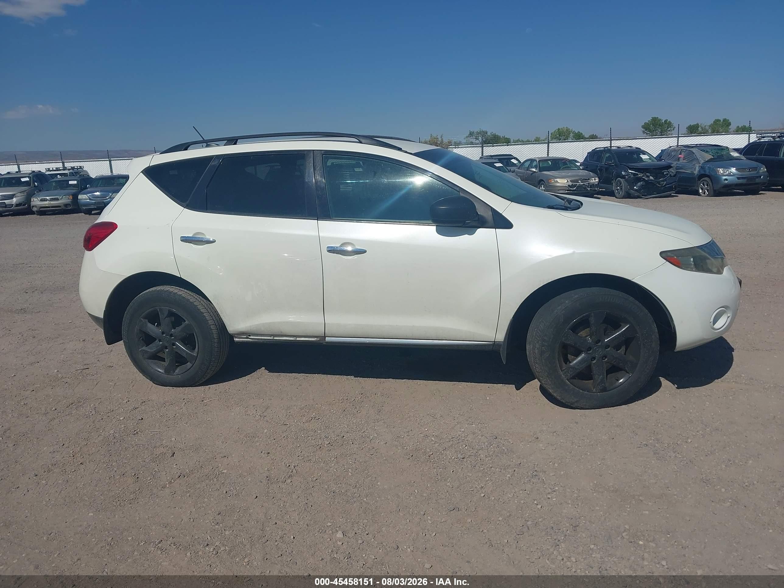 2009 Nissan Murano Sl White vin: JN8AZ18U49W027112