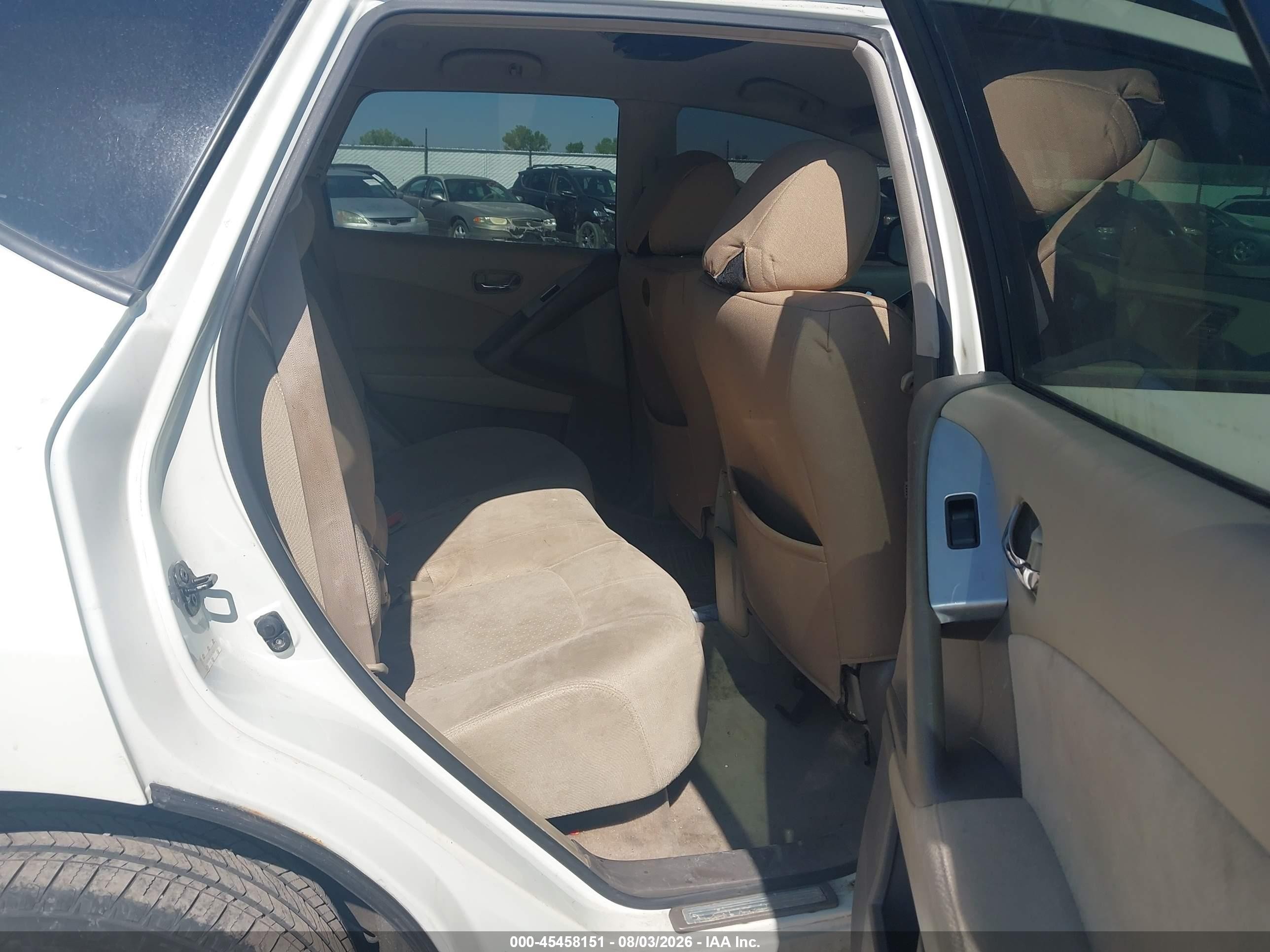 2009 Nissan Murano Sl White vin: JN8AZ18U49W027112