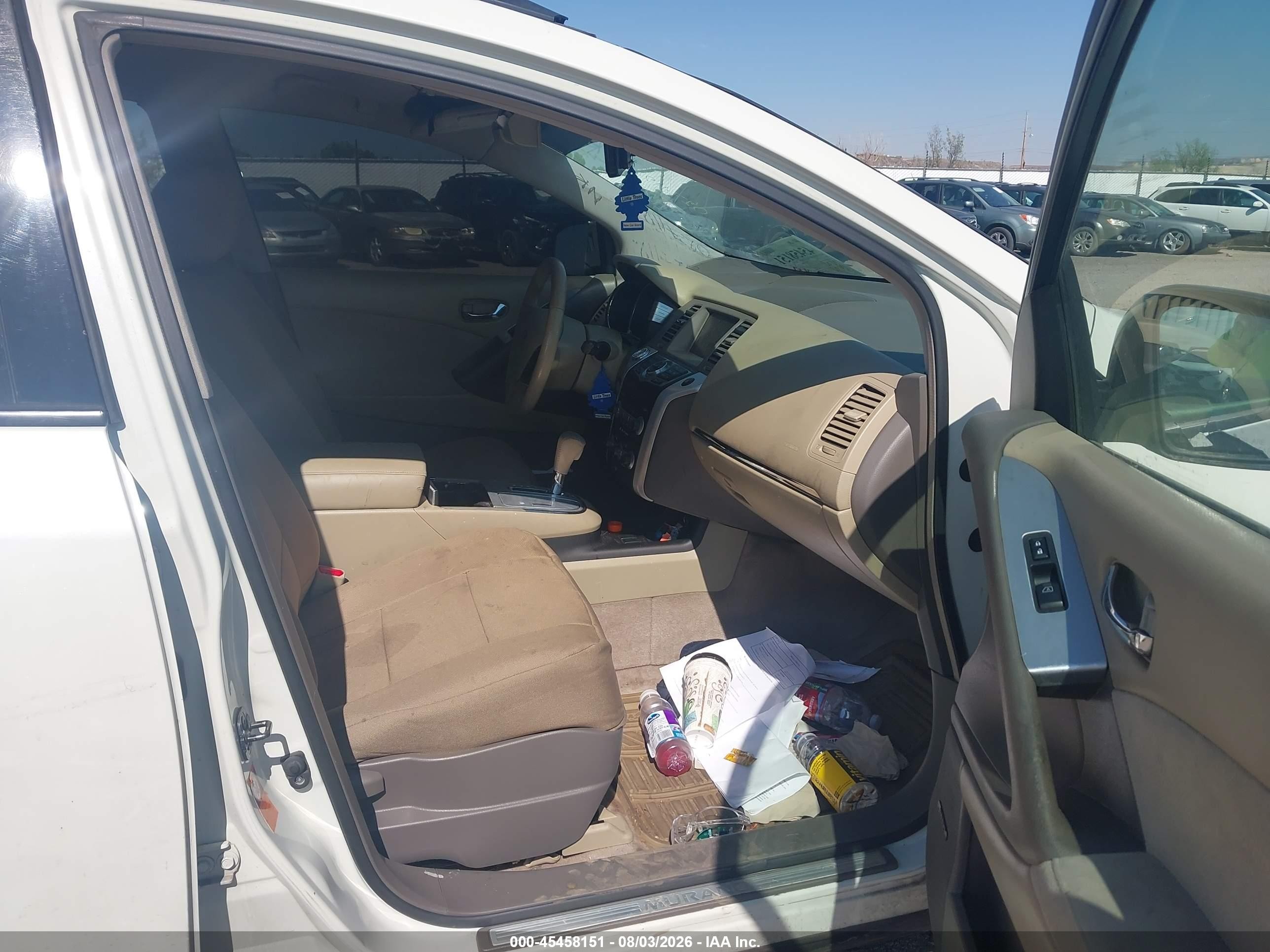 2009 Nissan Murano Sl White vin: JN8AZ18U49W027112