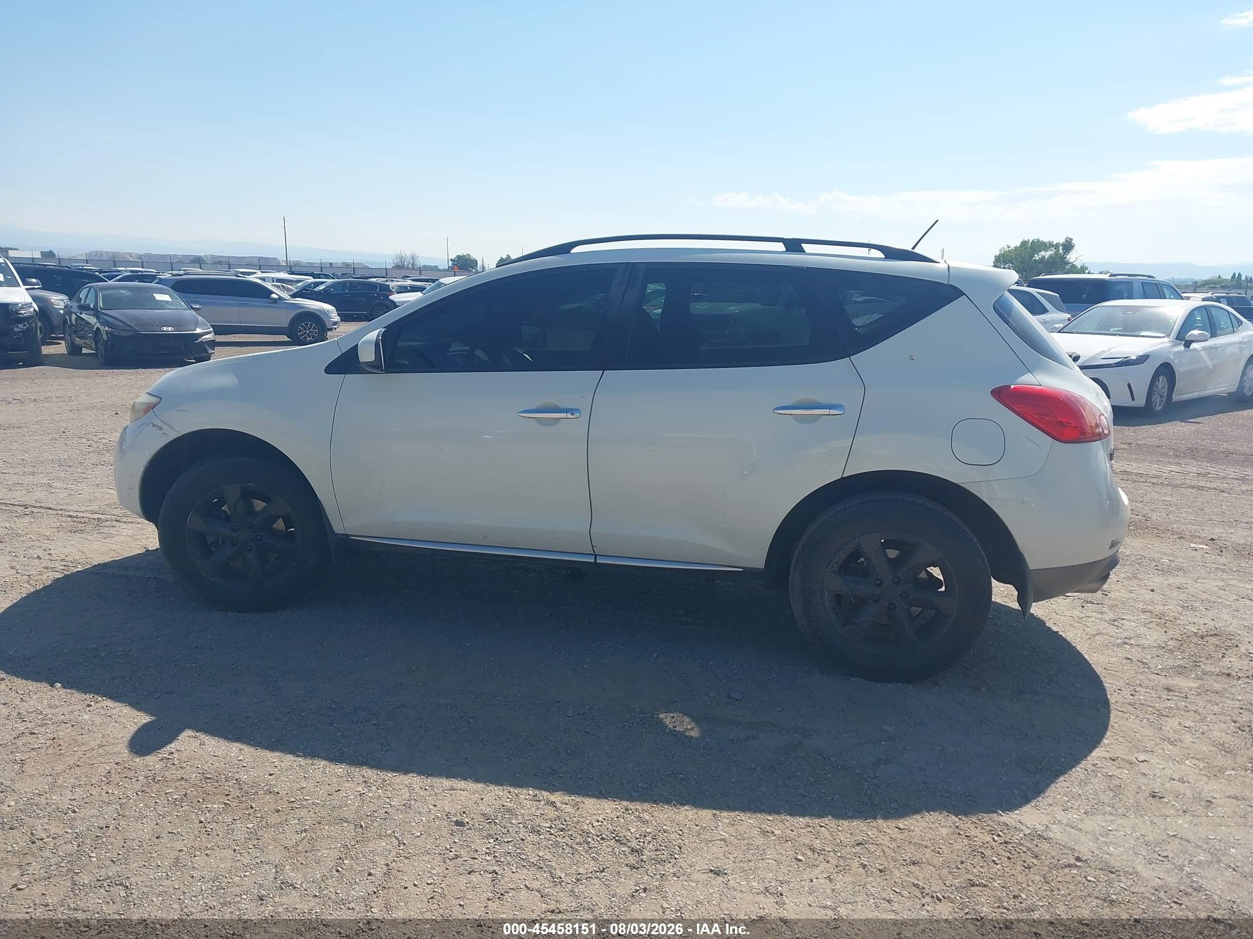 2009 Nissan Murano Sl White vin: JN8AZ18U49W027112