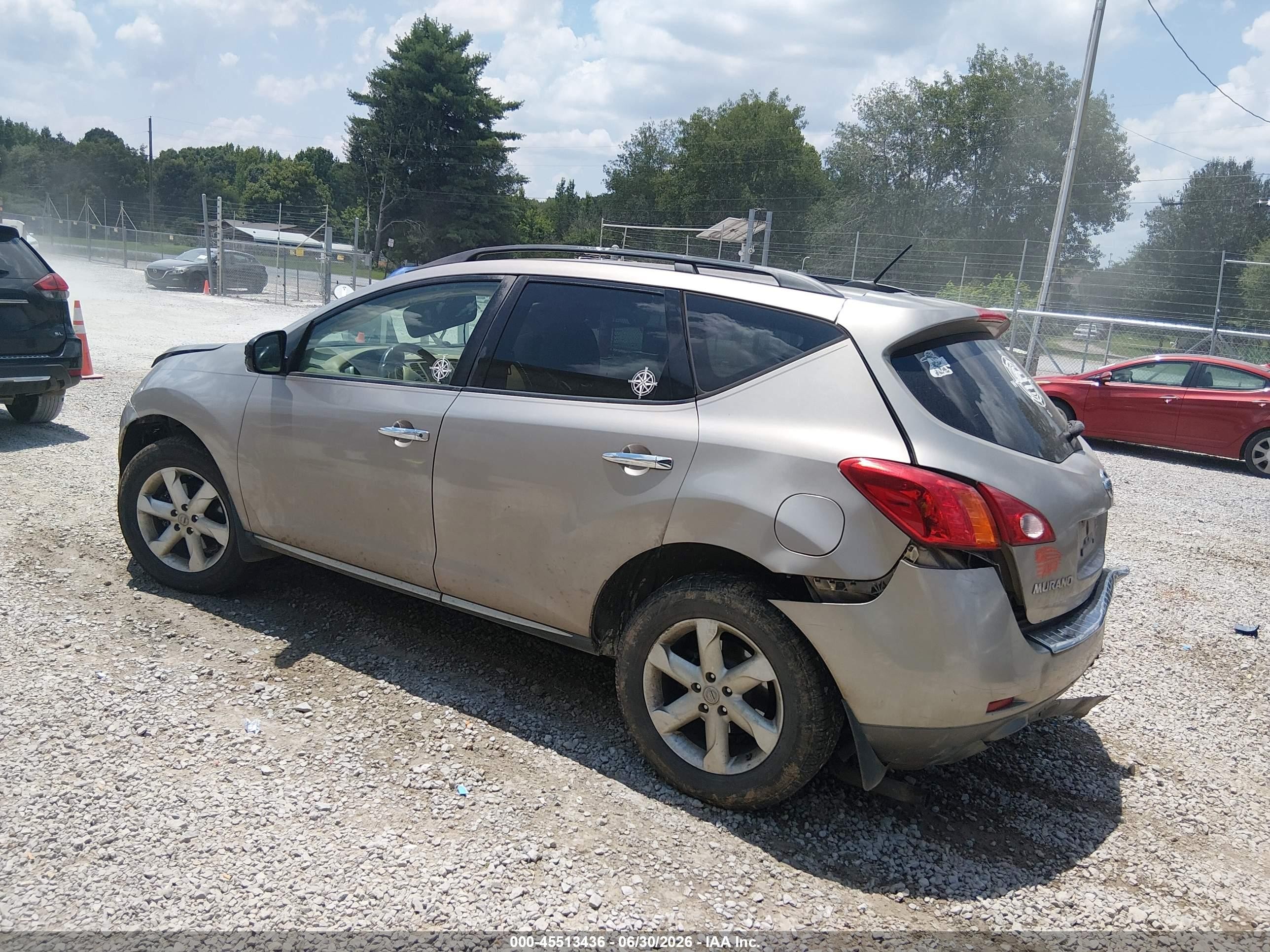 2009 Nissan Murano Sl Gold vin: JN8AZ18U59W018001