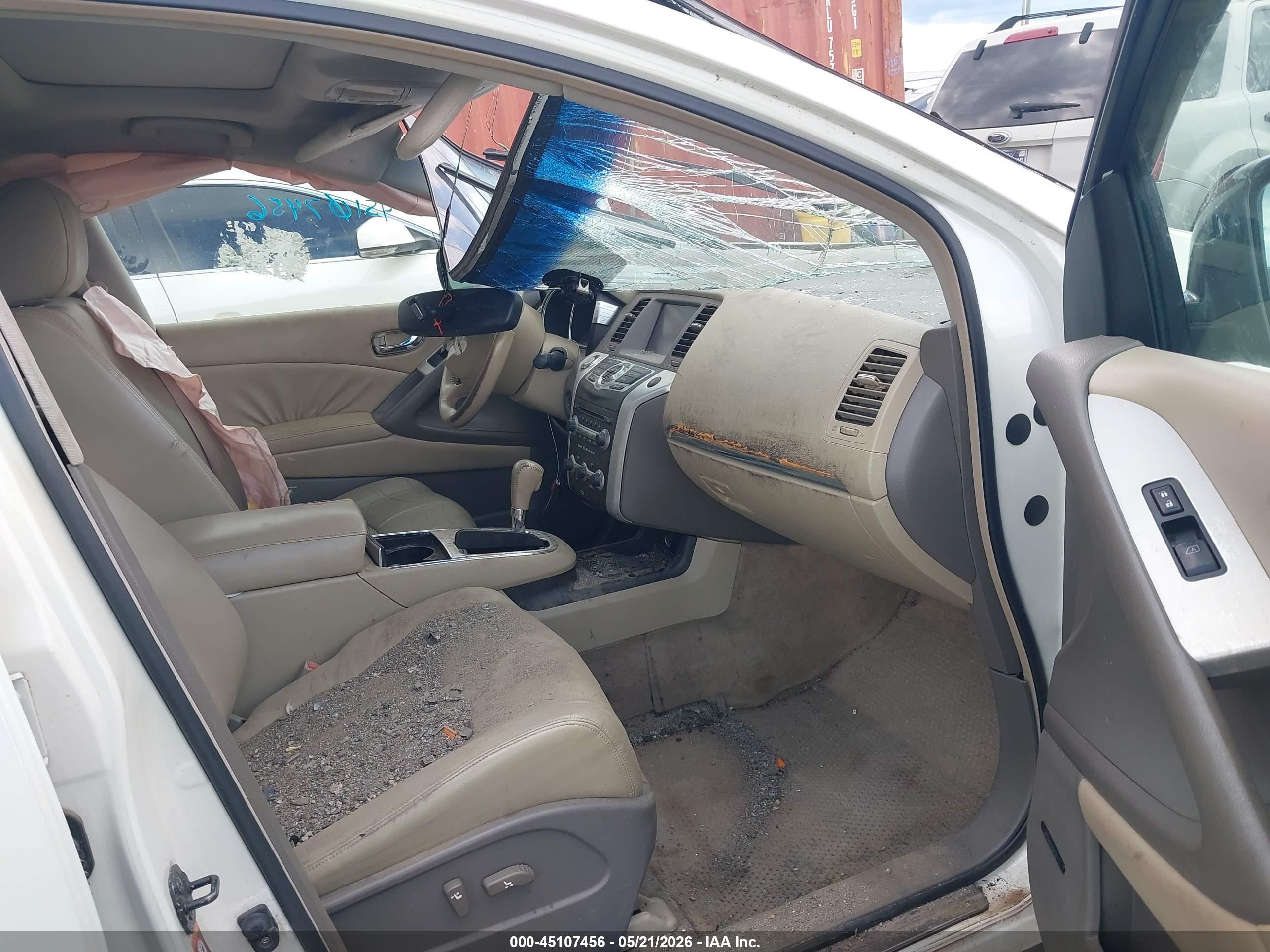 2009 Nissan Murano Sl White vin: JN8AZ18U79W015150