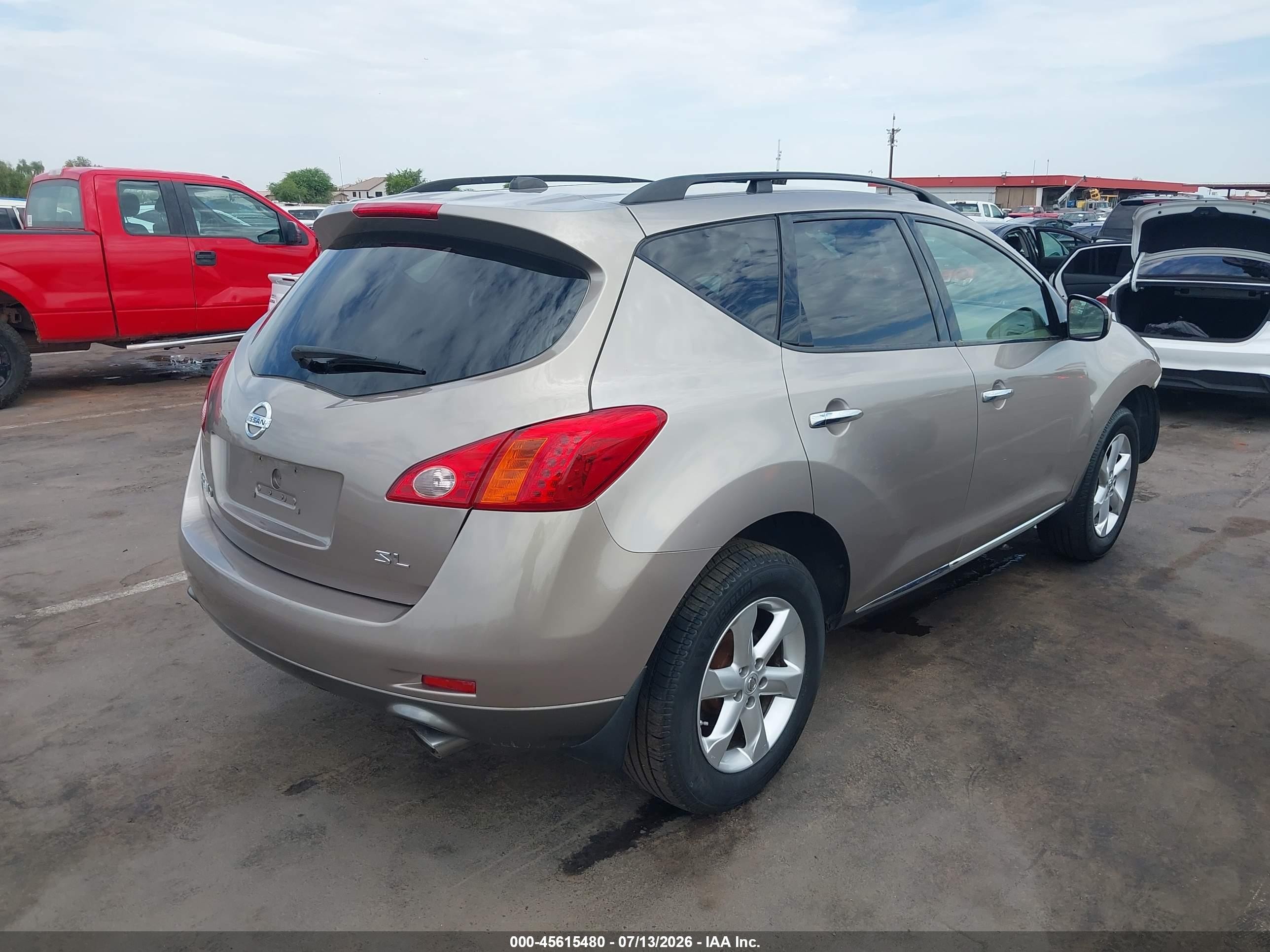 2009 Nissan Murano Sl Бежевый vin: JN8AZ18U79W020140