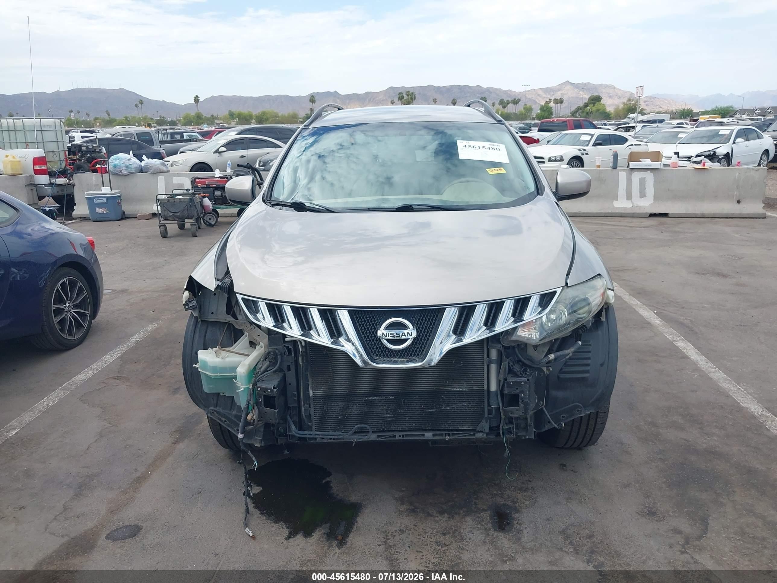 2009 Nissan Murano Sl Бежевый vin: JN8AZ18U79W020140
