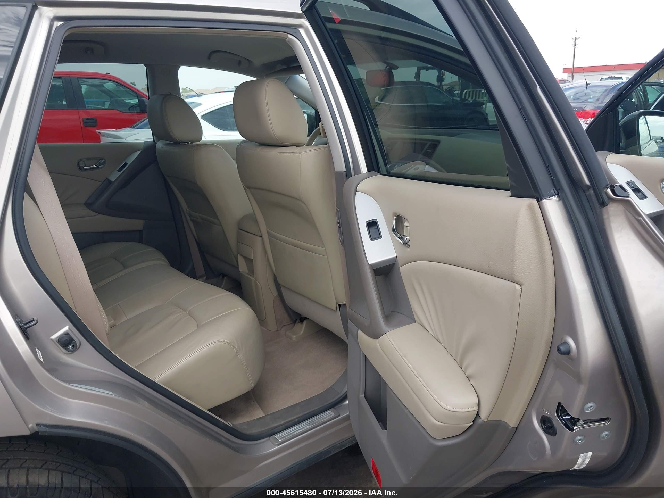2009 Nissan Murano Sl Бежевый vin: JN8AZ18U79W020140