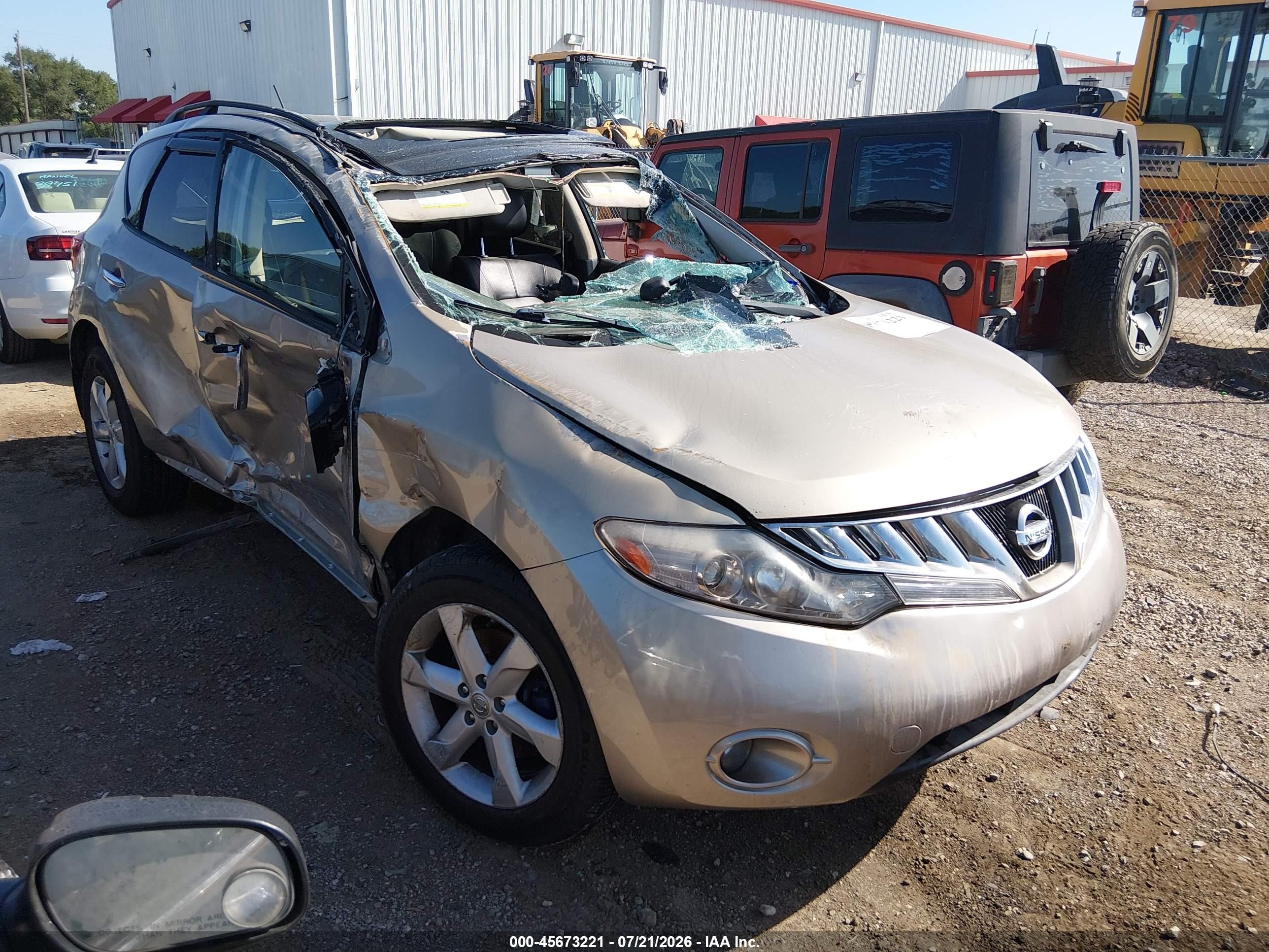 2009 Nissan Murano Sl Beige vin: JN8AZ18U79W026388