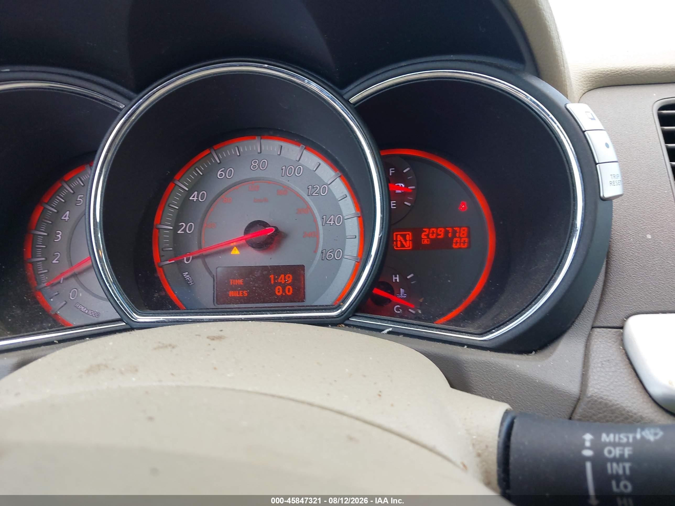 2009 Nissan Murano S Blue vin: JN8AZ18U89W001547