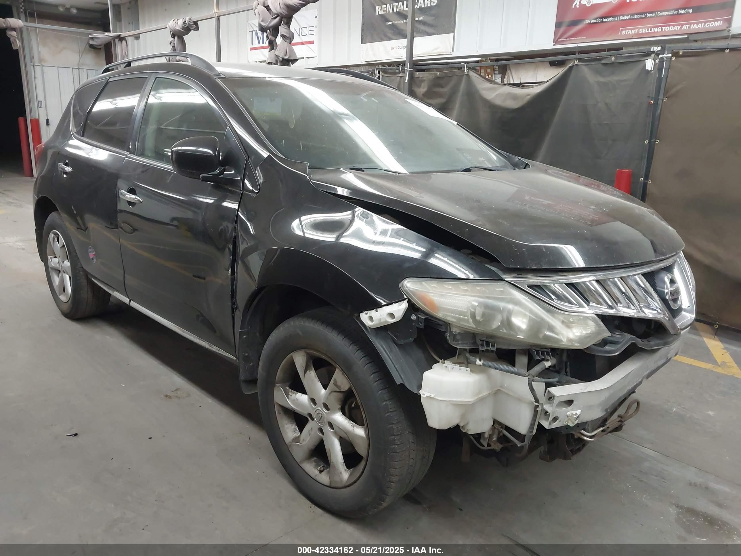 2009 Nissan Murano S Black vin: JN8AZ18U89W013746