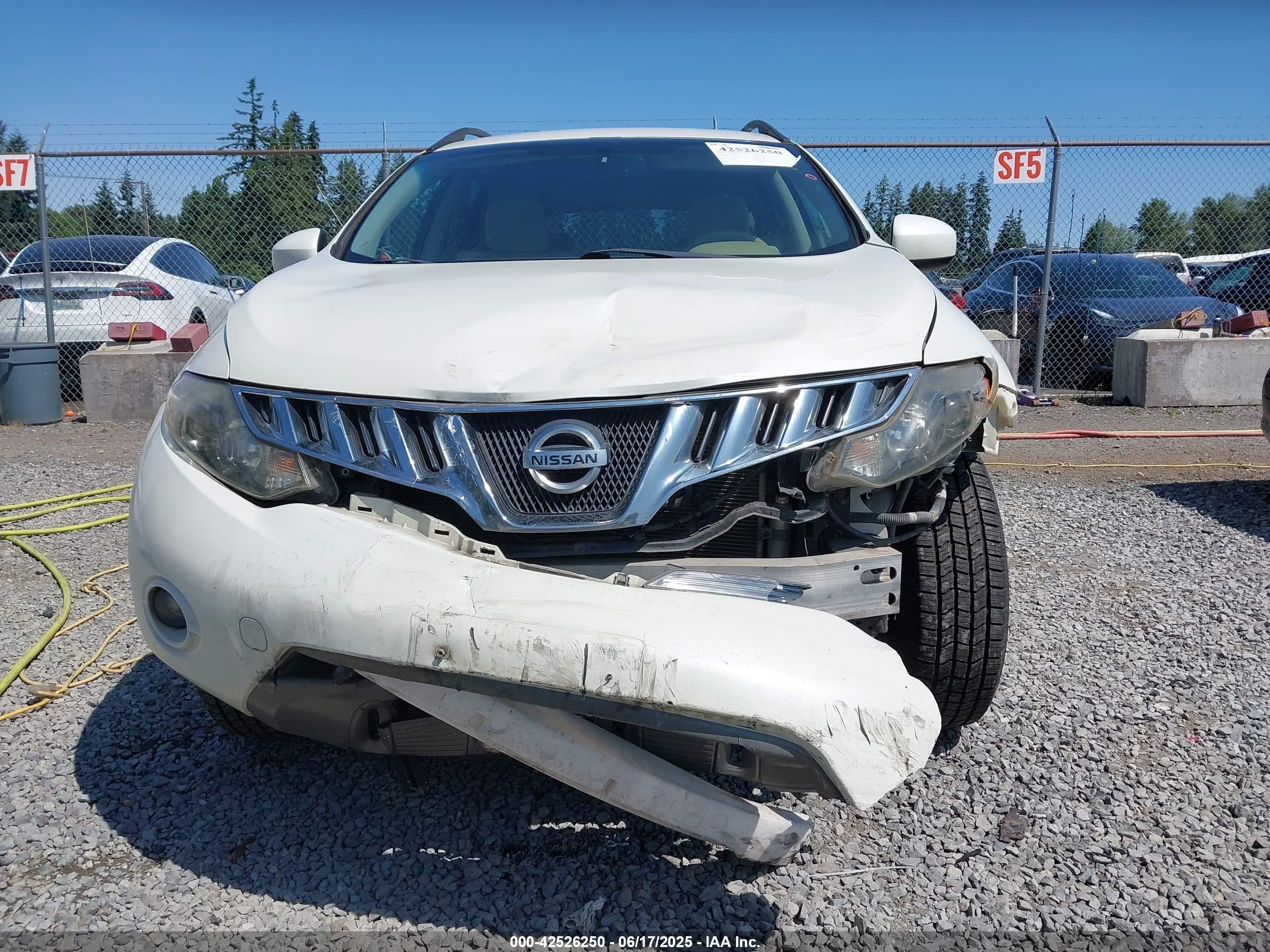 2009 Nissan Murano Sl Beige vin: JN8AZ18U99W019510